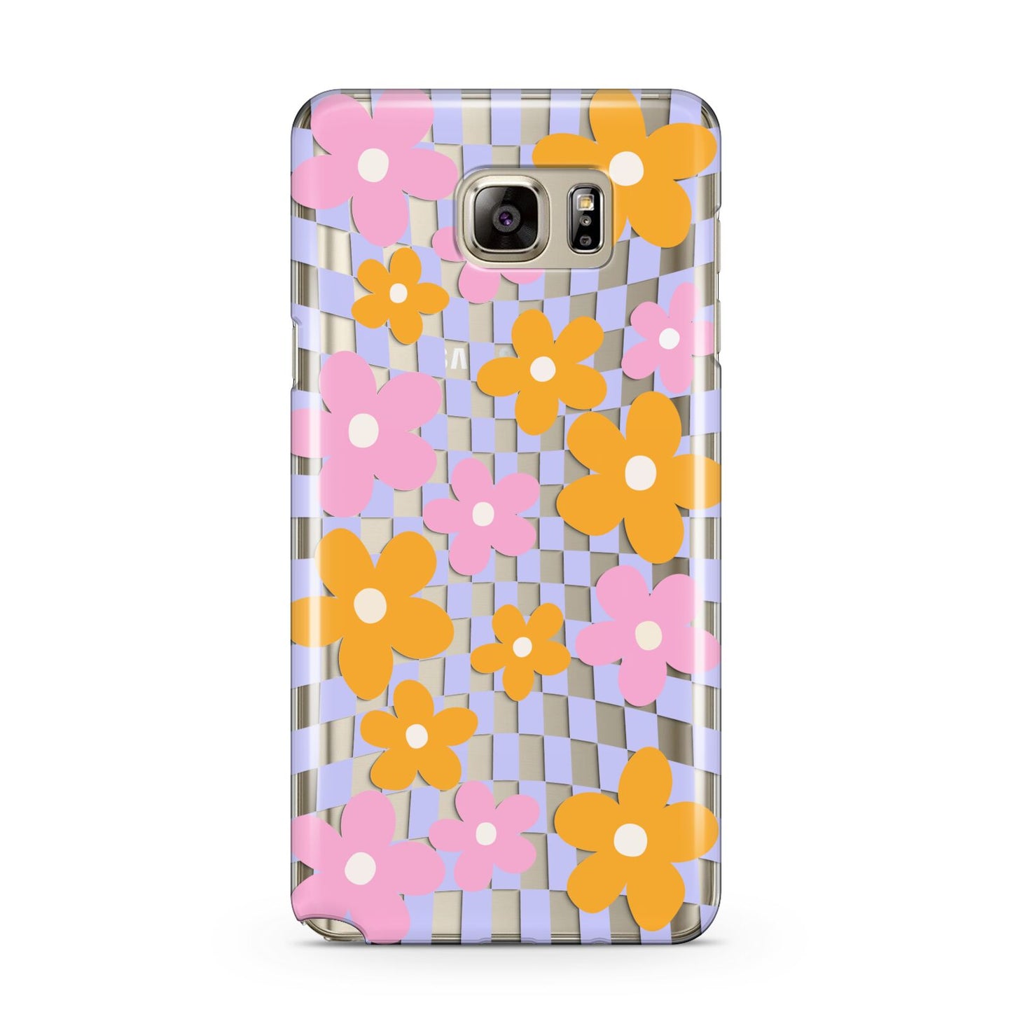 Retro Check Floral Samsung Galaxy Note 5 Case