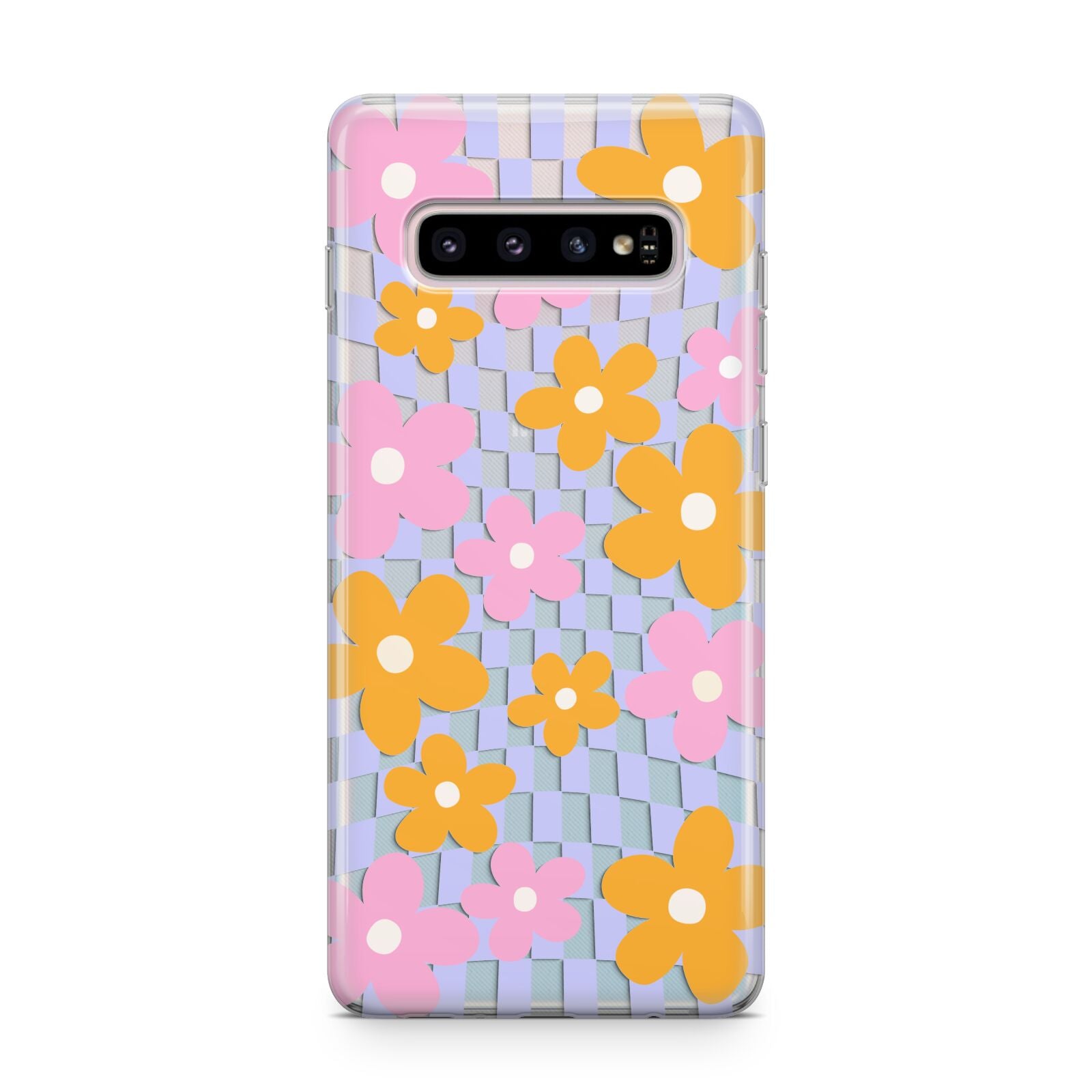 Retro Check Floral Samsung Galaxy S10 Plus Case