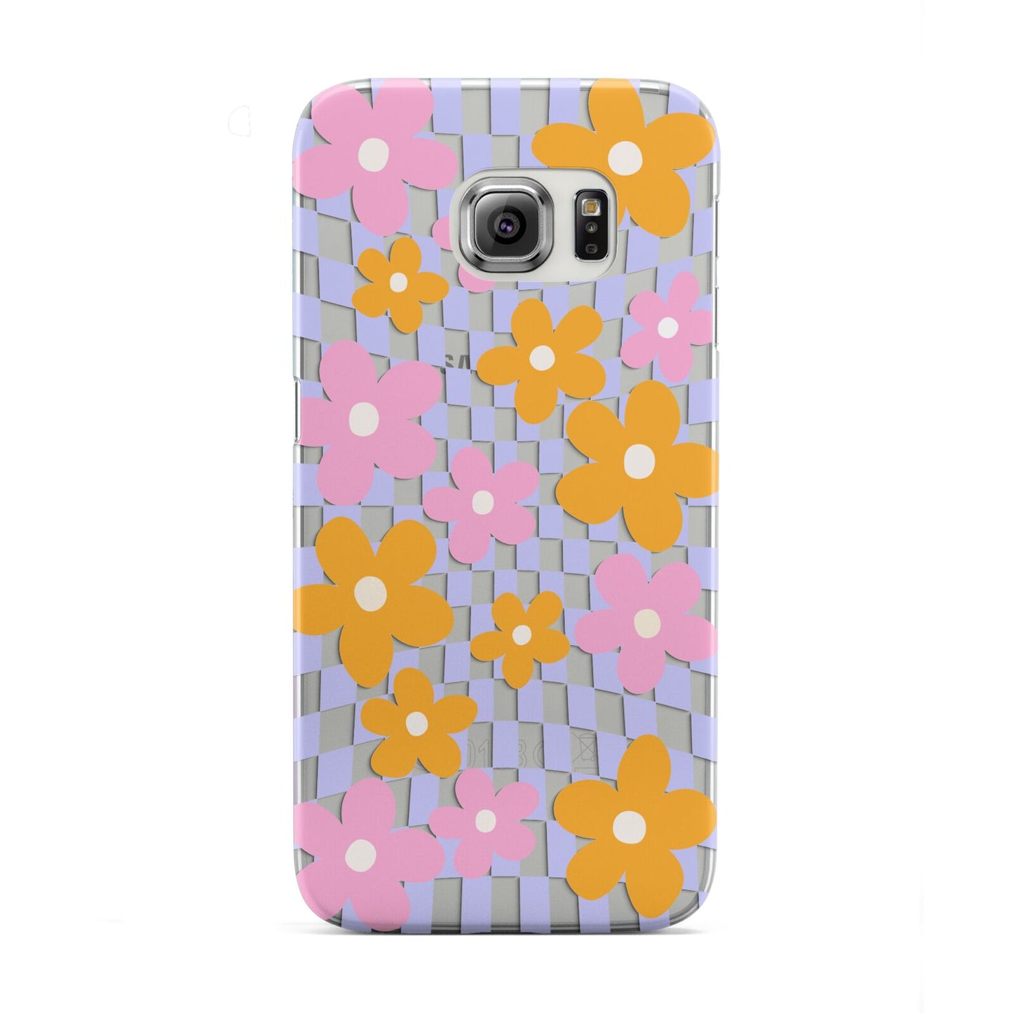 Retro Check Floral Samsung Galaxy S6 Edge Case