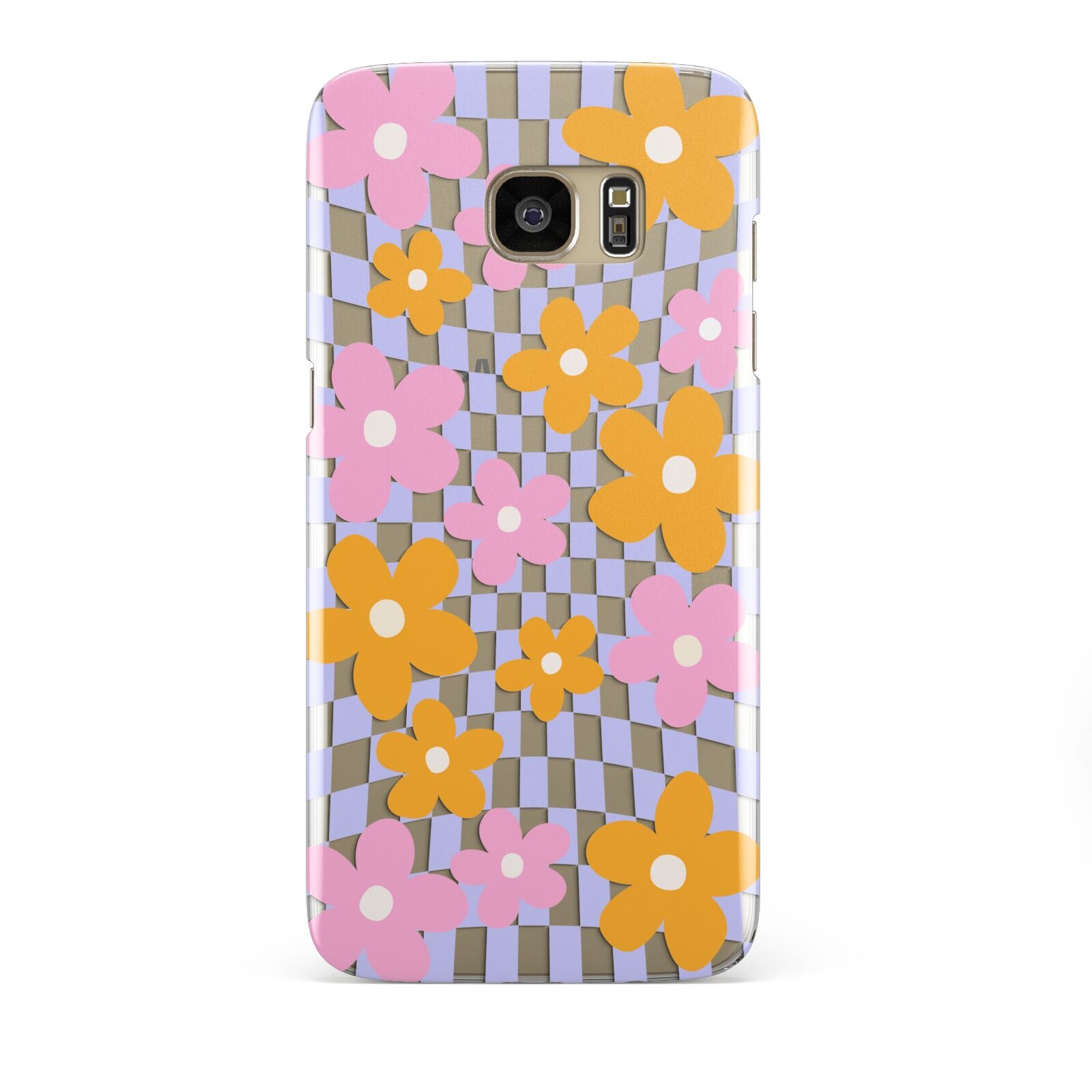 Retro Check Floral Samsung Galaxy S7 Edge Case