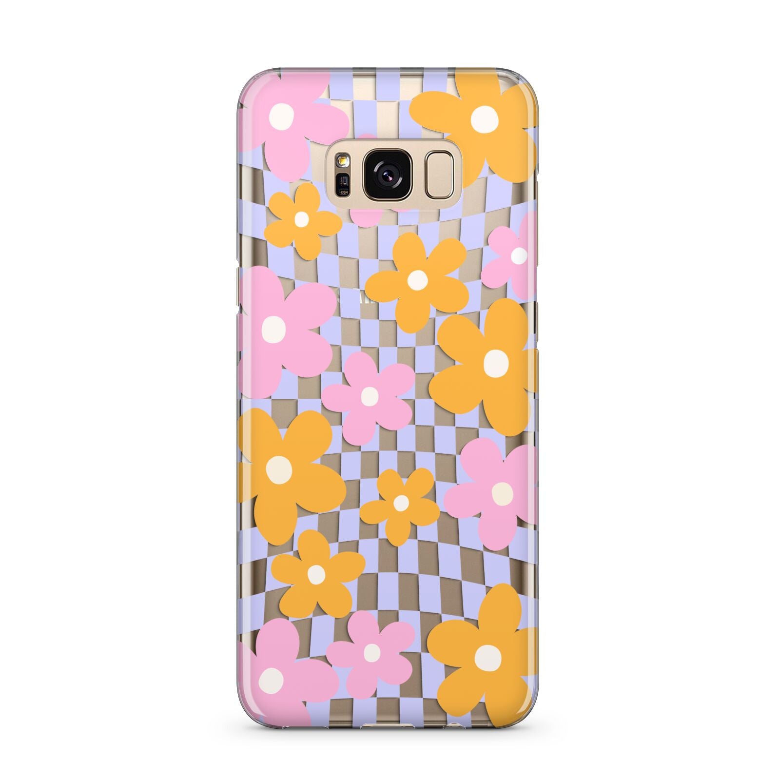 Retro Check Floral Samsung Galaxy S8 Plus Case