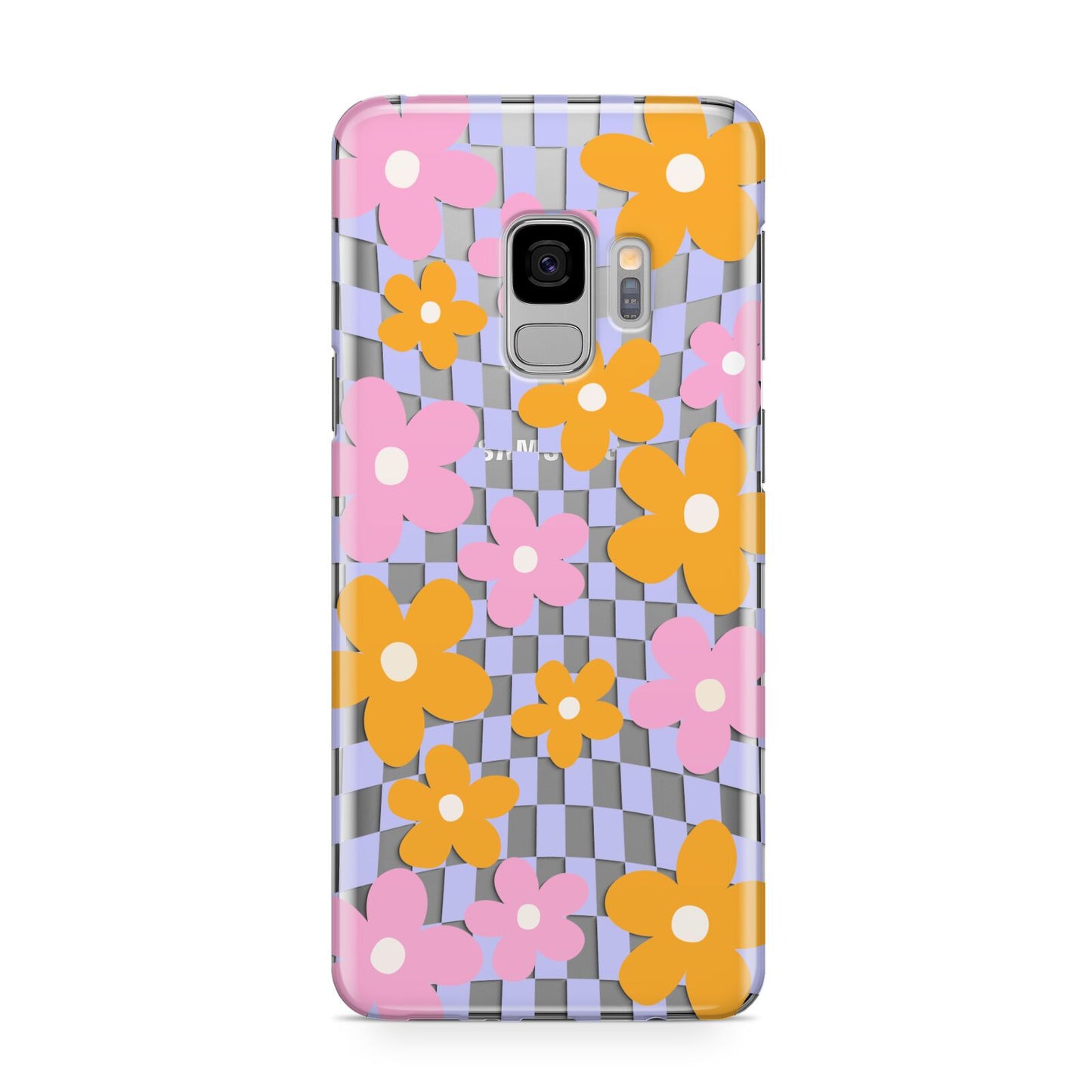 Retro Check Floral Samsung Galaxy S9 Case