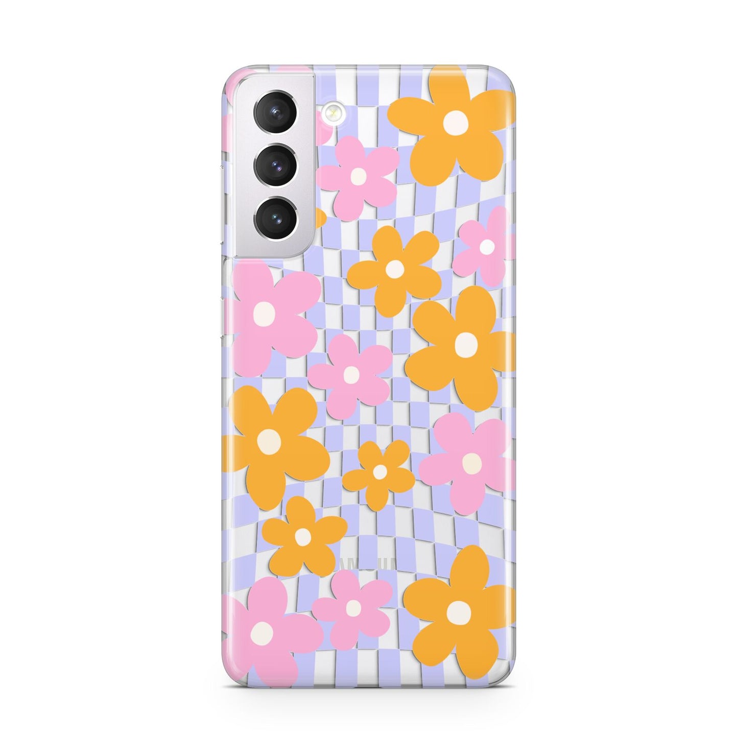 Retro Check Floral Samsung S21 Case