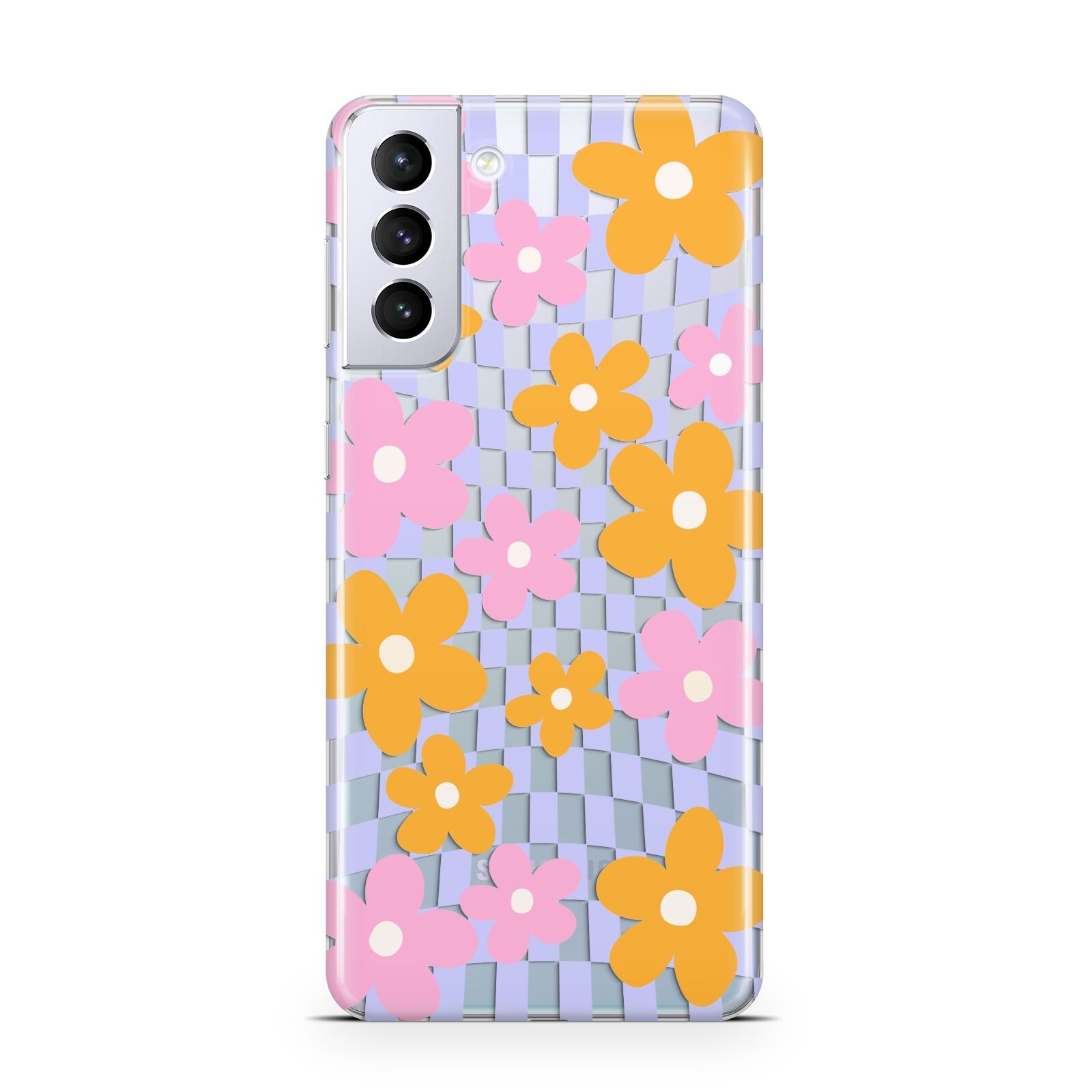 Retro Check Floral Samsung S21 Plus Case