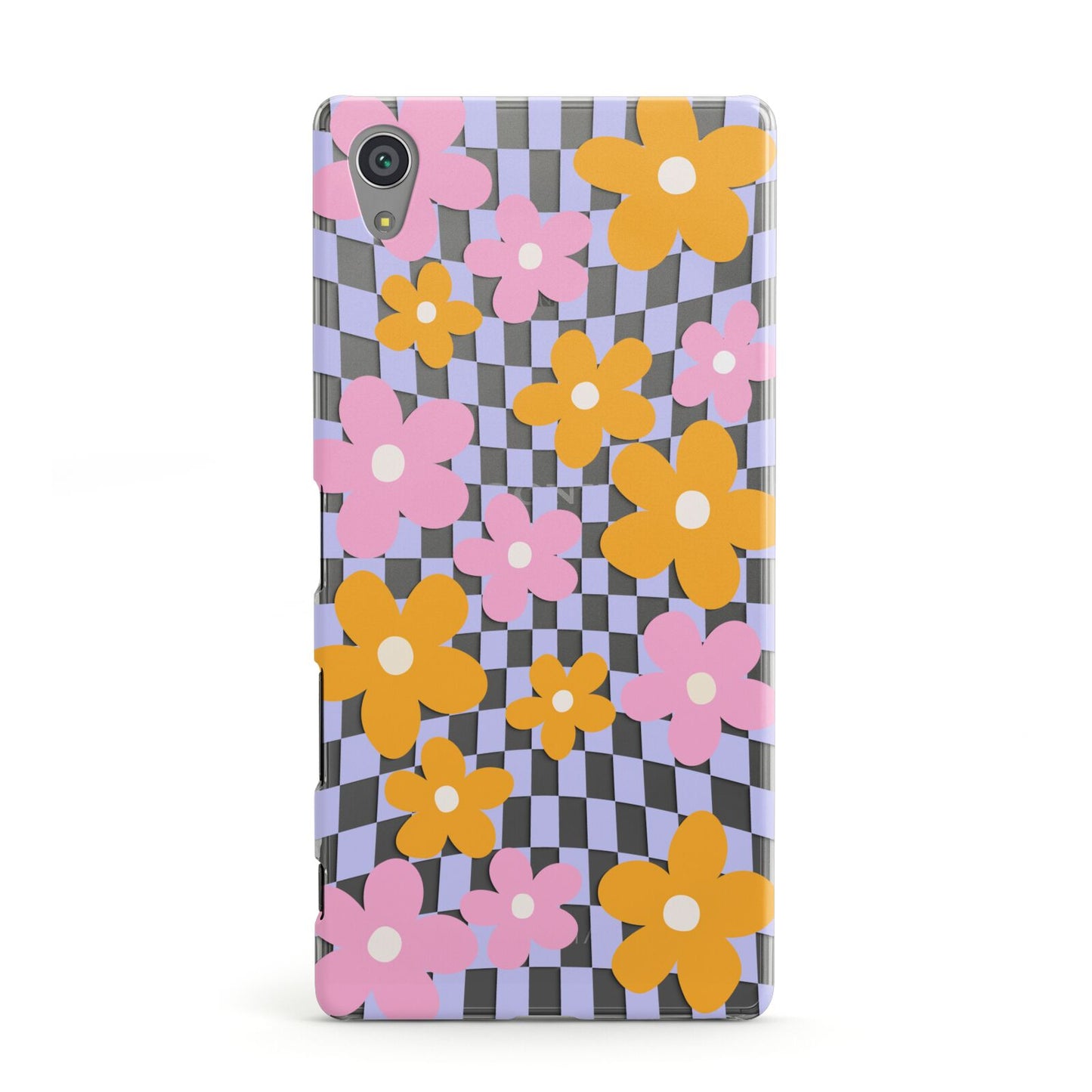 Retro Check Floral Sony Xperia Case