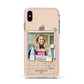 Retro Computer Photo Apple iPhone Xs Max Impact Case Pink Edge on Gold Phone