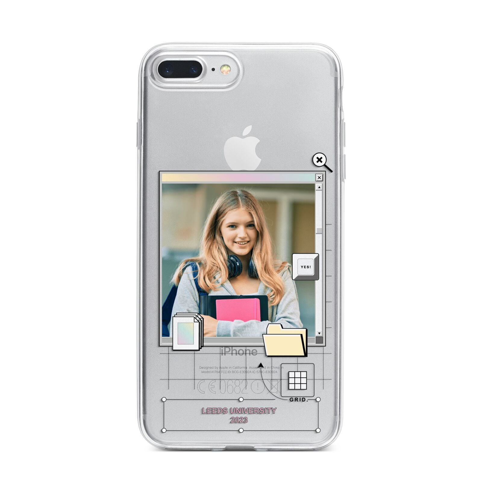 Retro Computer Photo iPhone 7 Plus Bumper Case on Silver iPhone