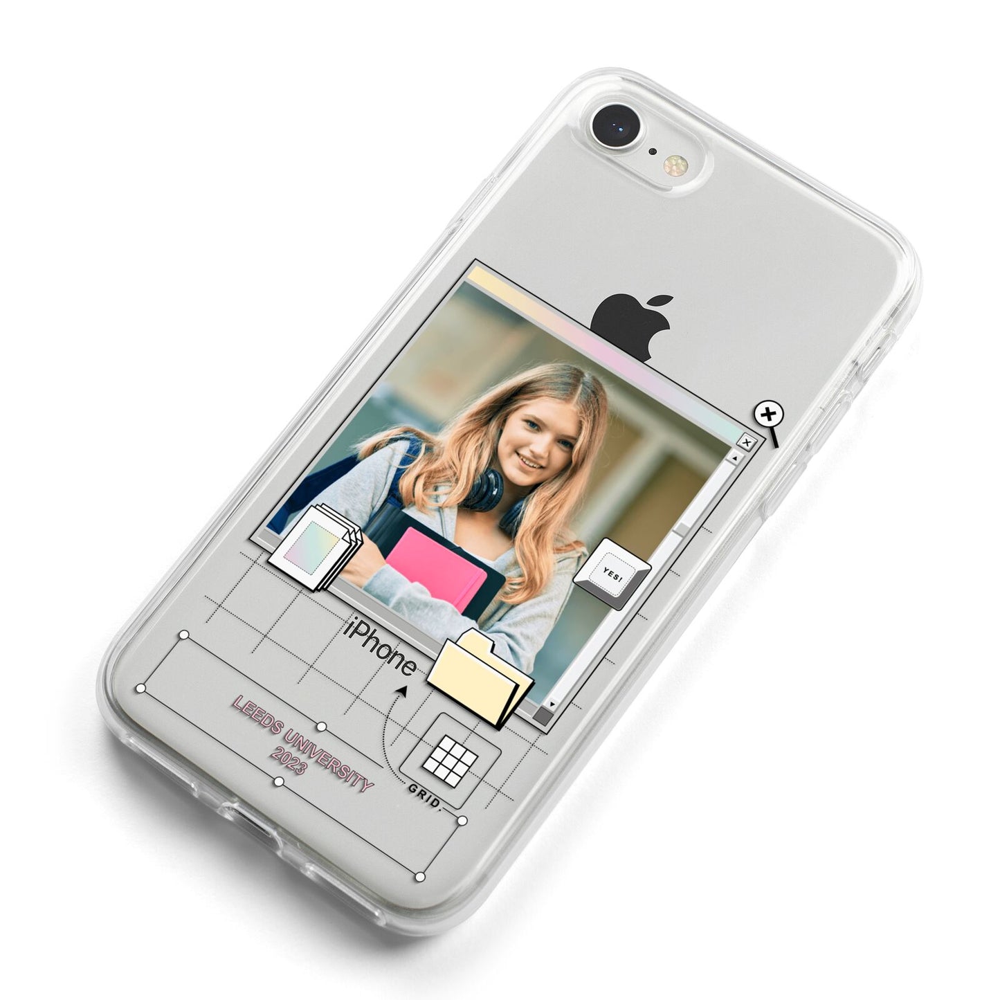 Retro Computer Photo iPhone 8 Bumper Case on Silver iPhone Alternative Image