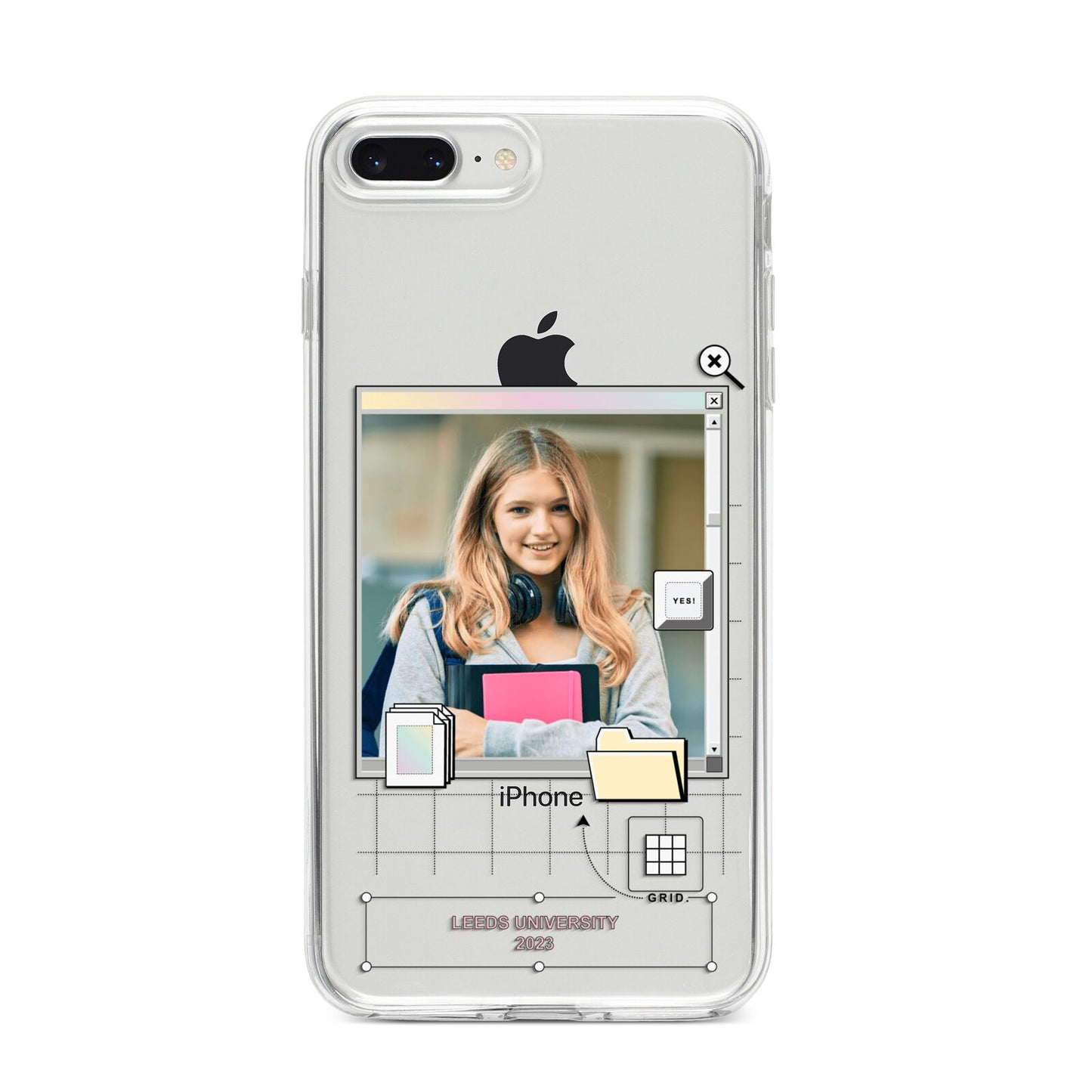 Retro Computer Photo iPhone 8 Plus Bumper Case on Silver iPhone