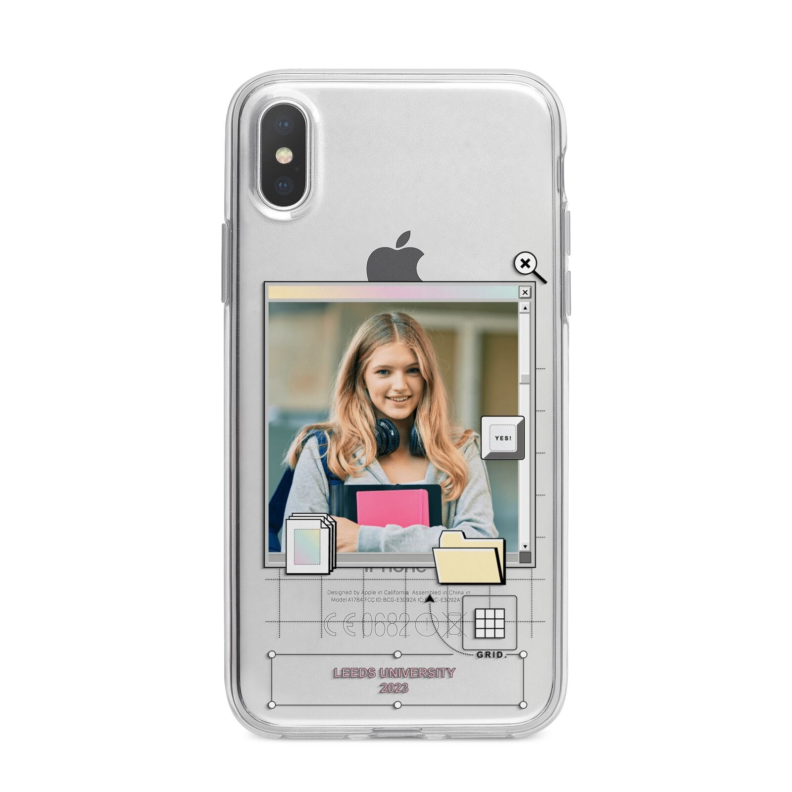 Retro Computer Photo iPhone X Bumper Case on Silver iPhone Alternative Image 1