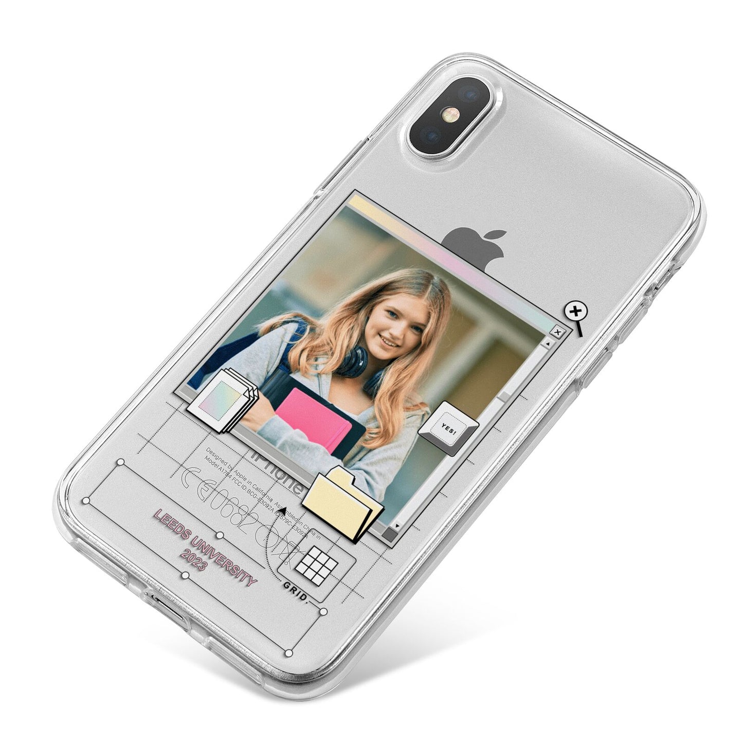 Retro Computer Photo iPhone X Bumper Case on Silver iPhone