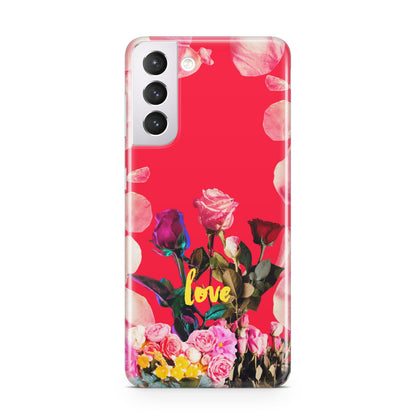 Retro Floral Valentine Samsung S21 Case