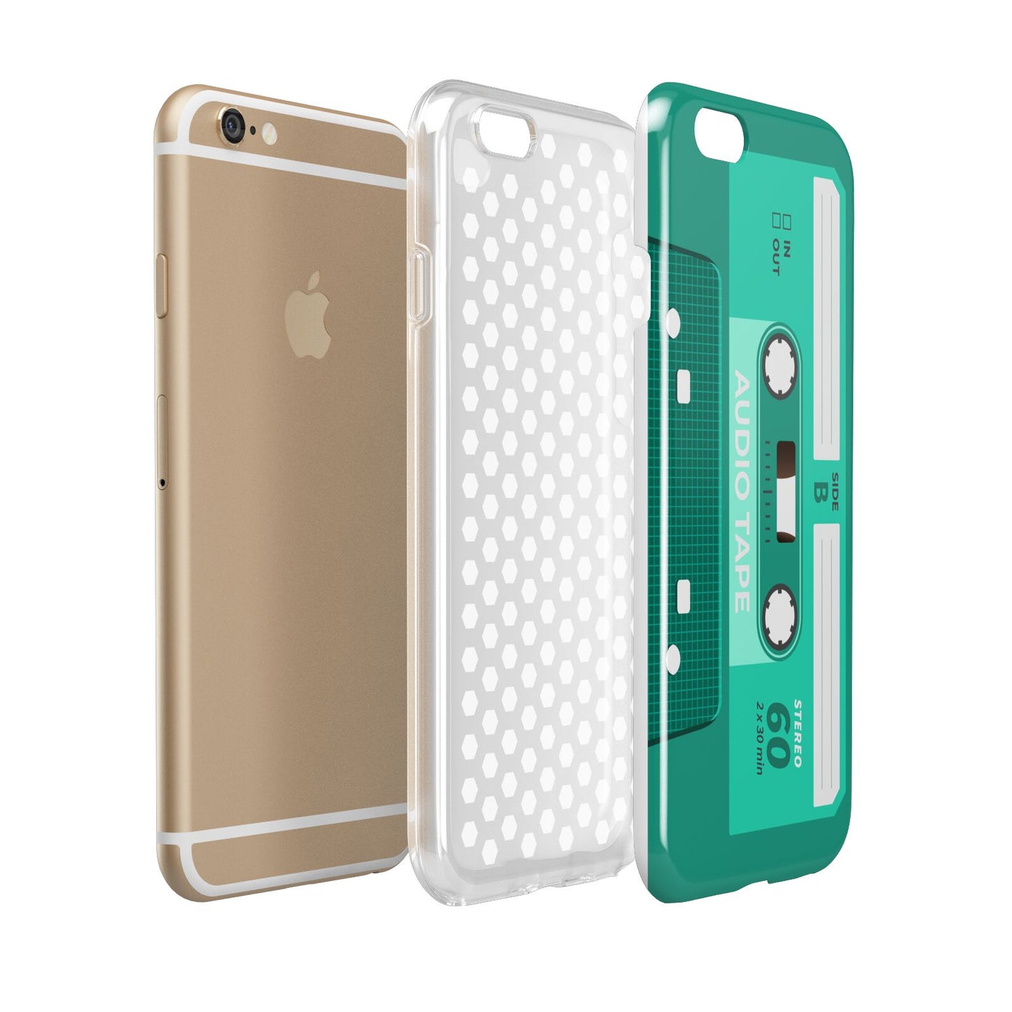 Retro Green Tape Apple iPhone 6 3D Tough Case Expanded view