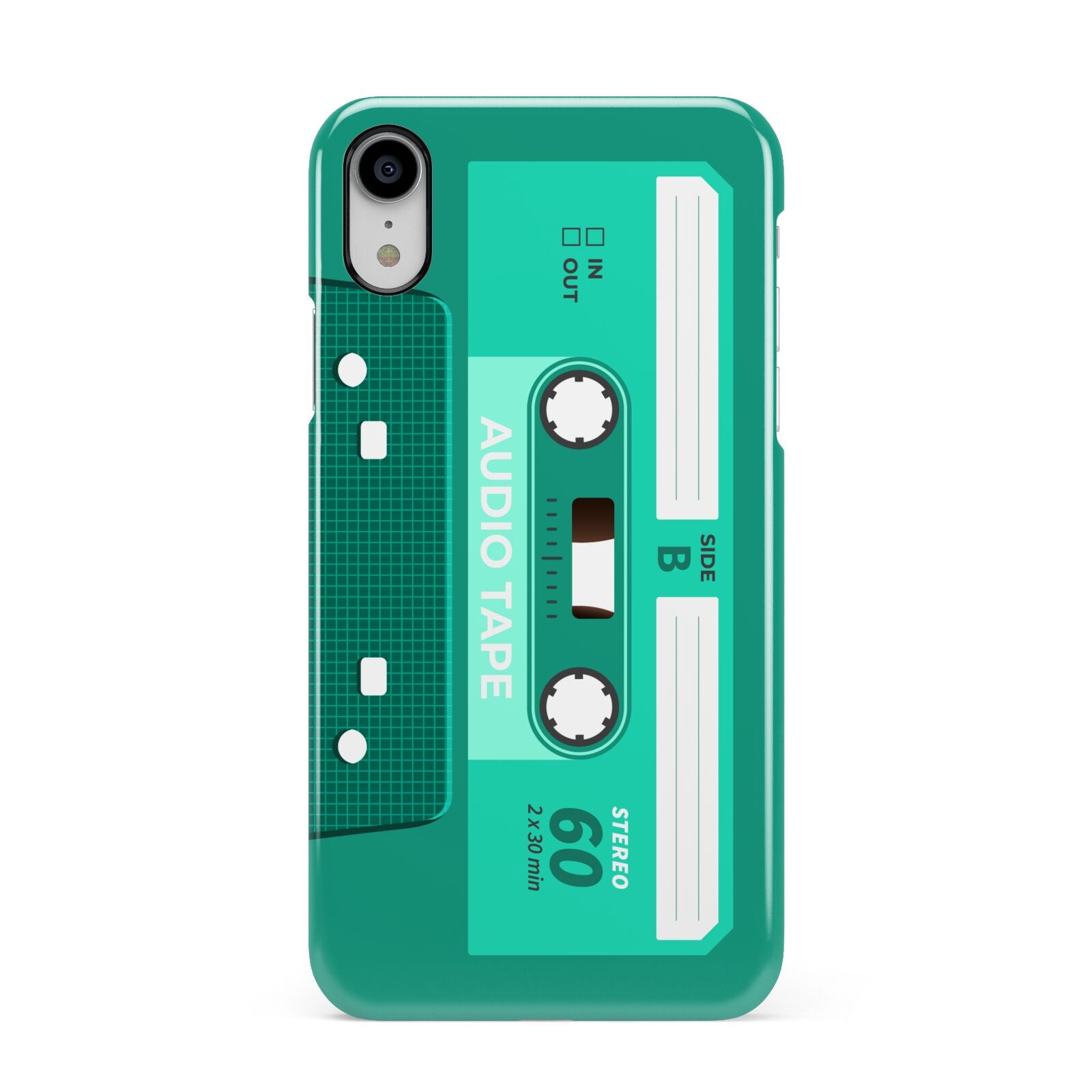 Retro Green Tape Apple iPhone XR White 3D Snap Case