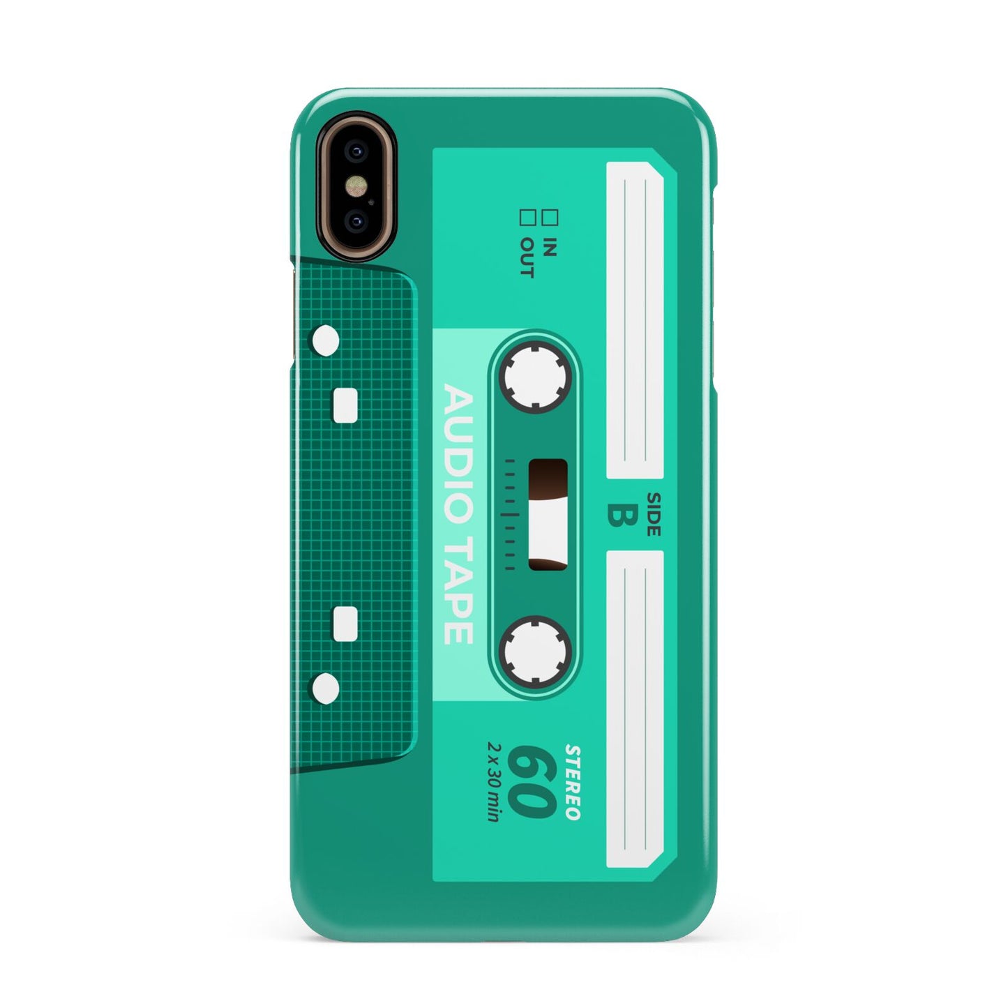 Retro Green Tape Apple iPhone Xs Max 3D Snap Case