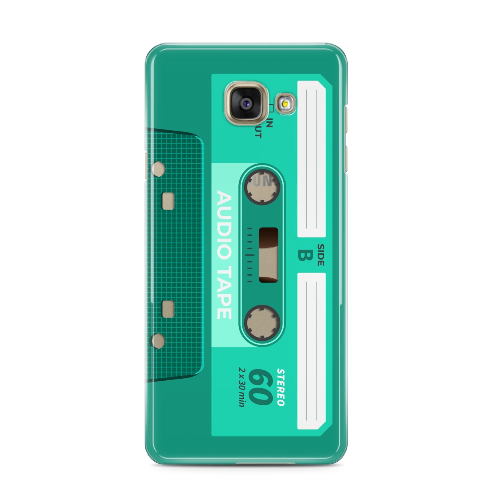 Retro Green Tape Samsung Galaxy A3 2016 Case on gold phone