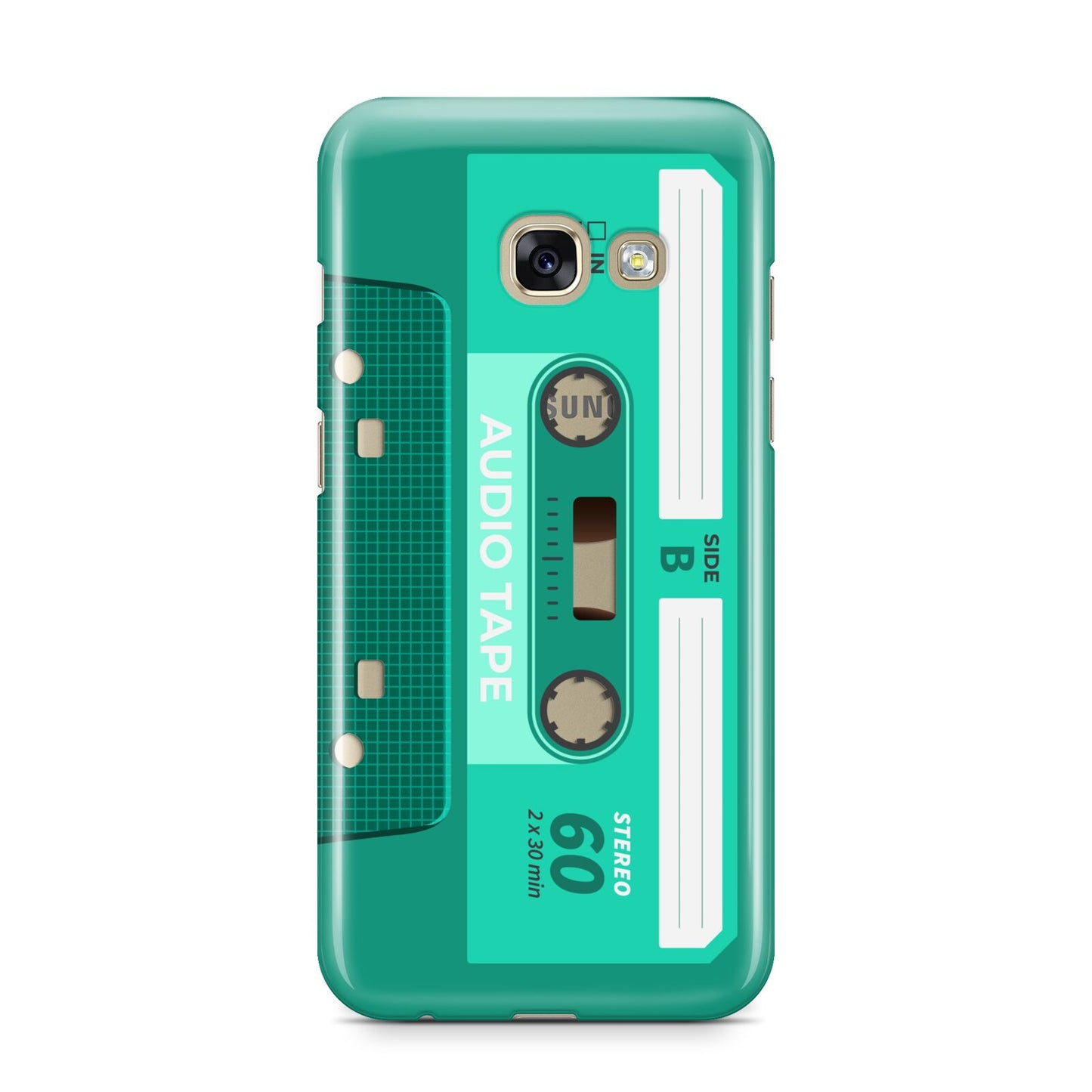 Retro Green Tape Samsung Galaxy A3 2017 Case on gold phone