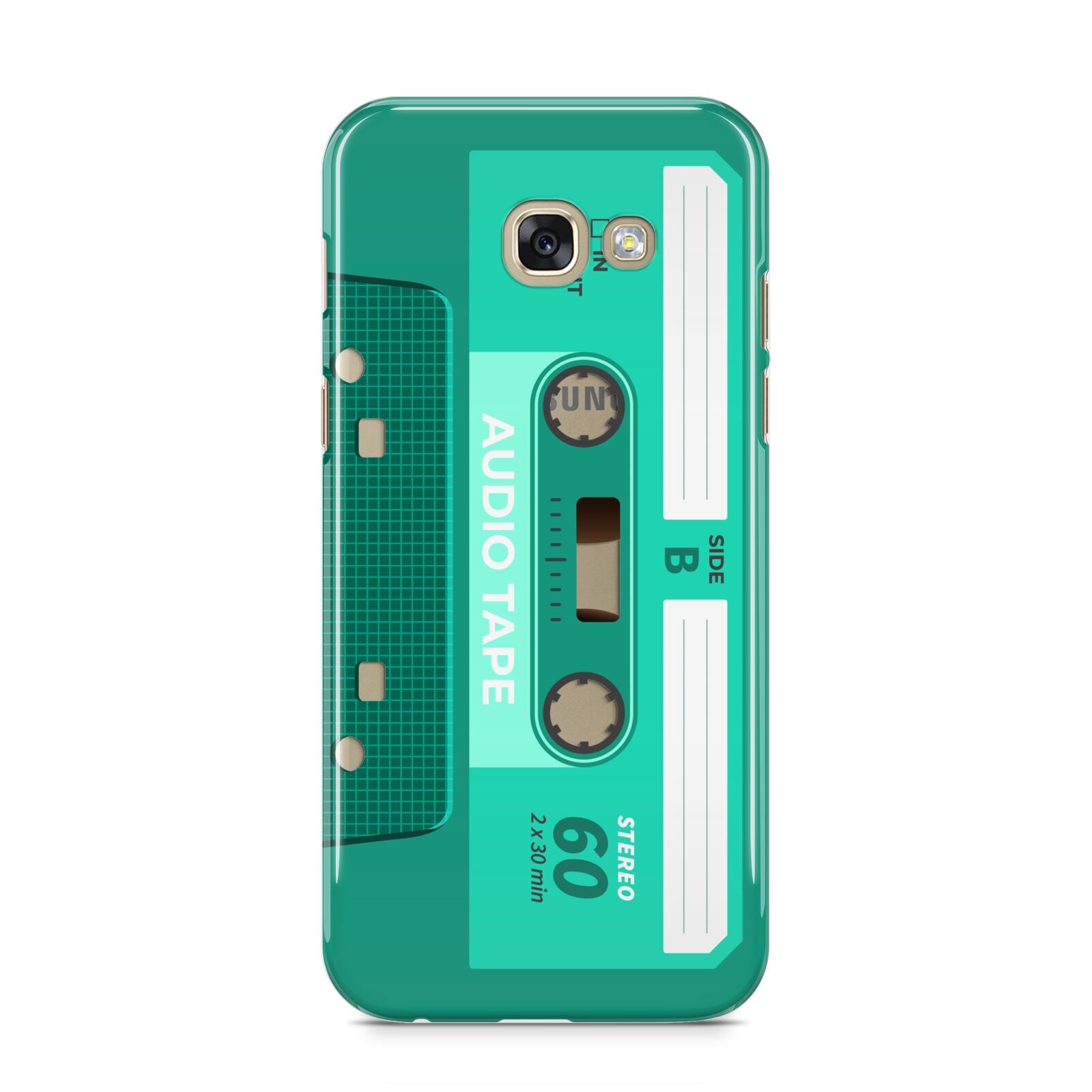 Retro Green Tape Samsung Galaxy A5 2017 Case on gold phone