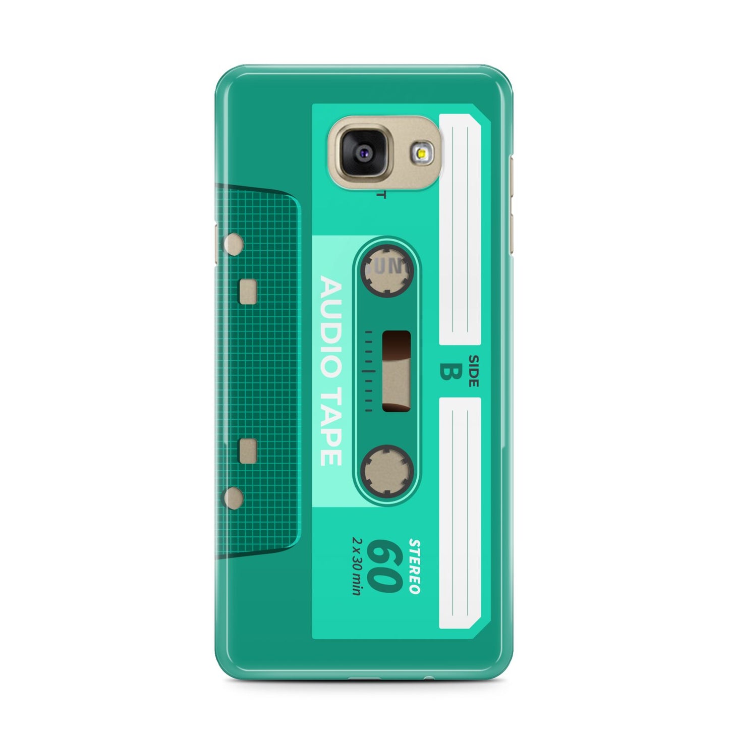 Retro Green Tape Samsung Galaxy A7 2016 Case on gold phone