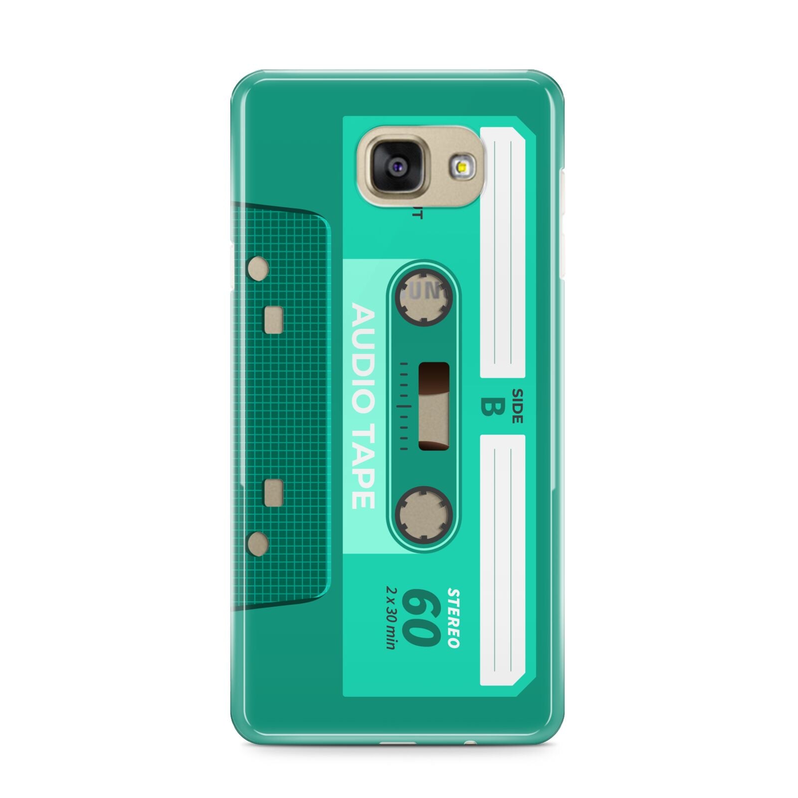 Retro Green Tape Samsung Galaxy A9 2016 Case on gold phone