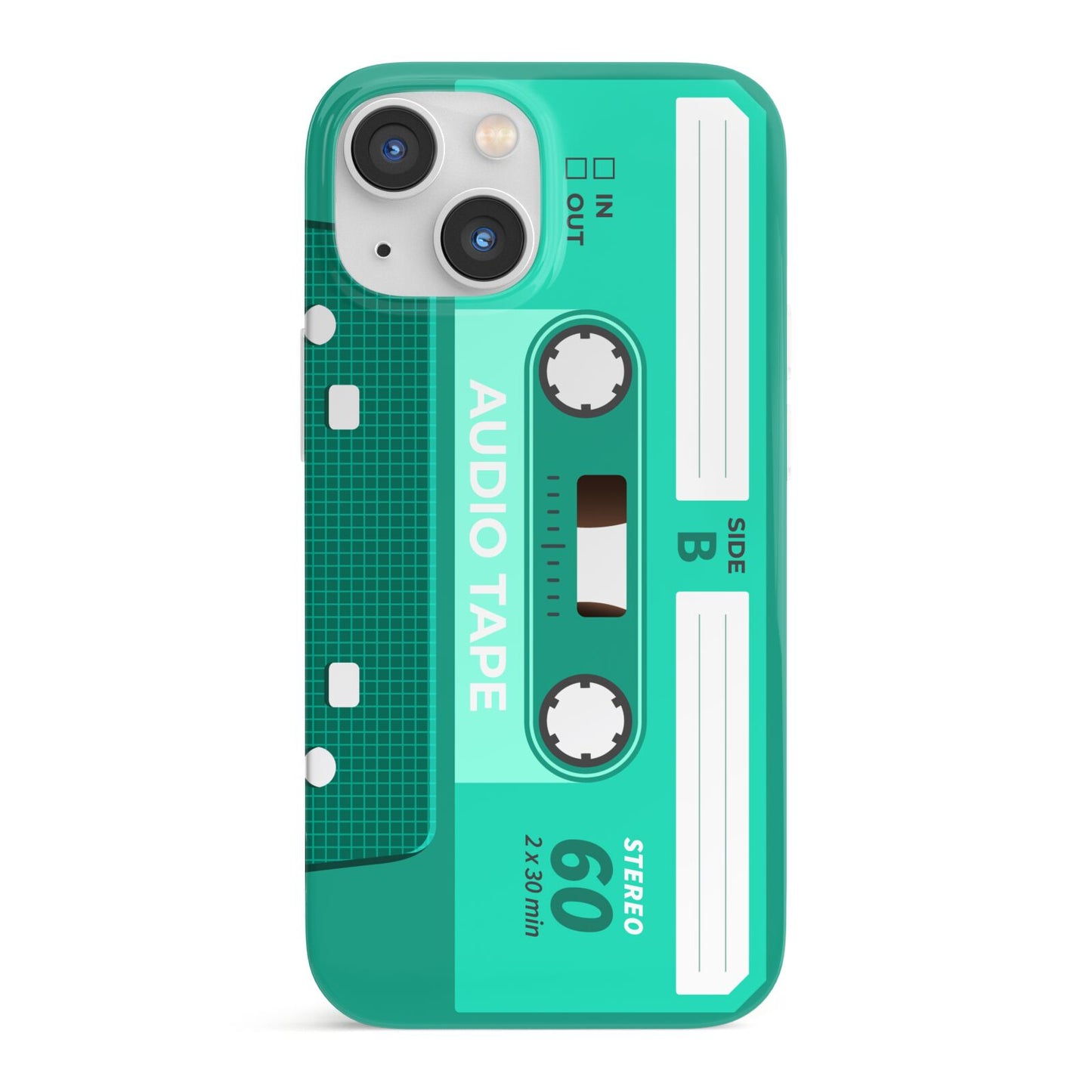 Retro Green Tape iPhone 13 Mini Full Wrap 3D Snap Case