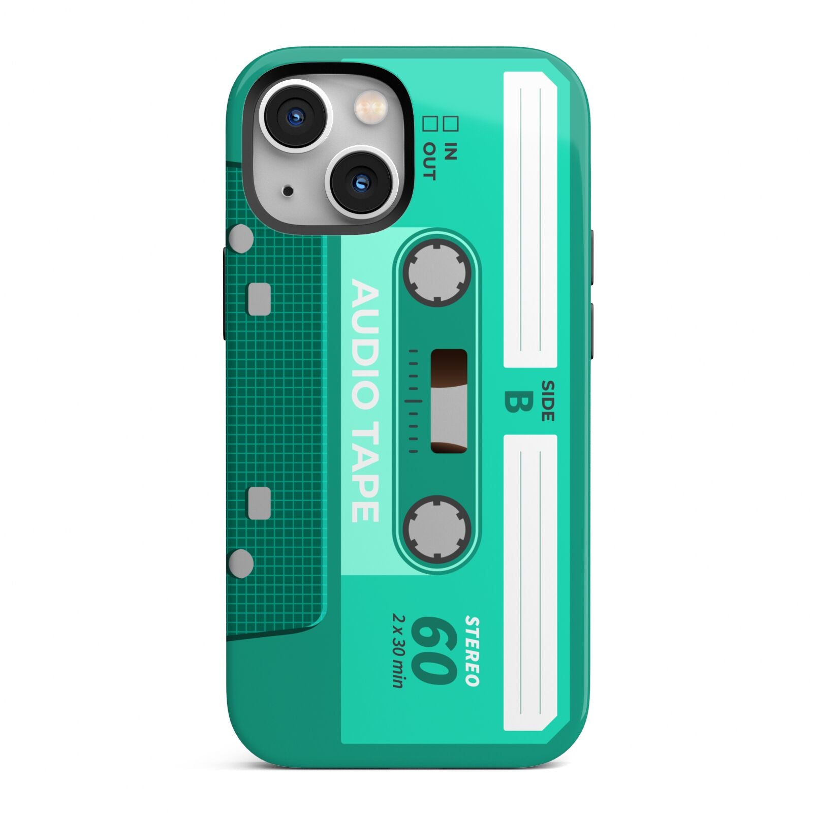 Retro Green Tape iPhone 13 Mini Full Wrap 3D Tough Case