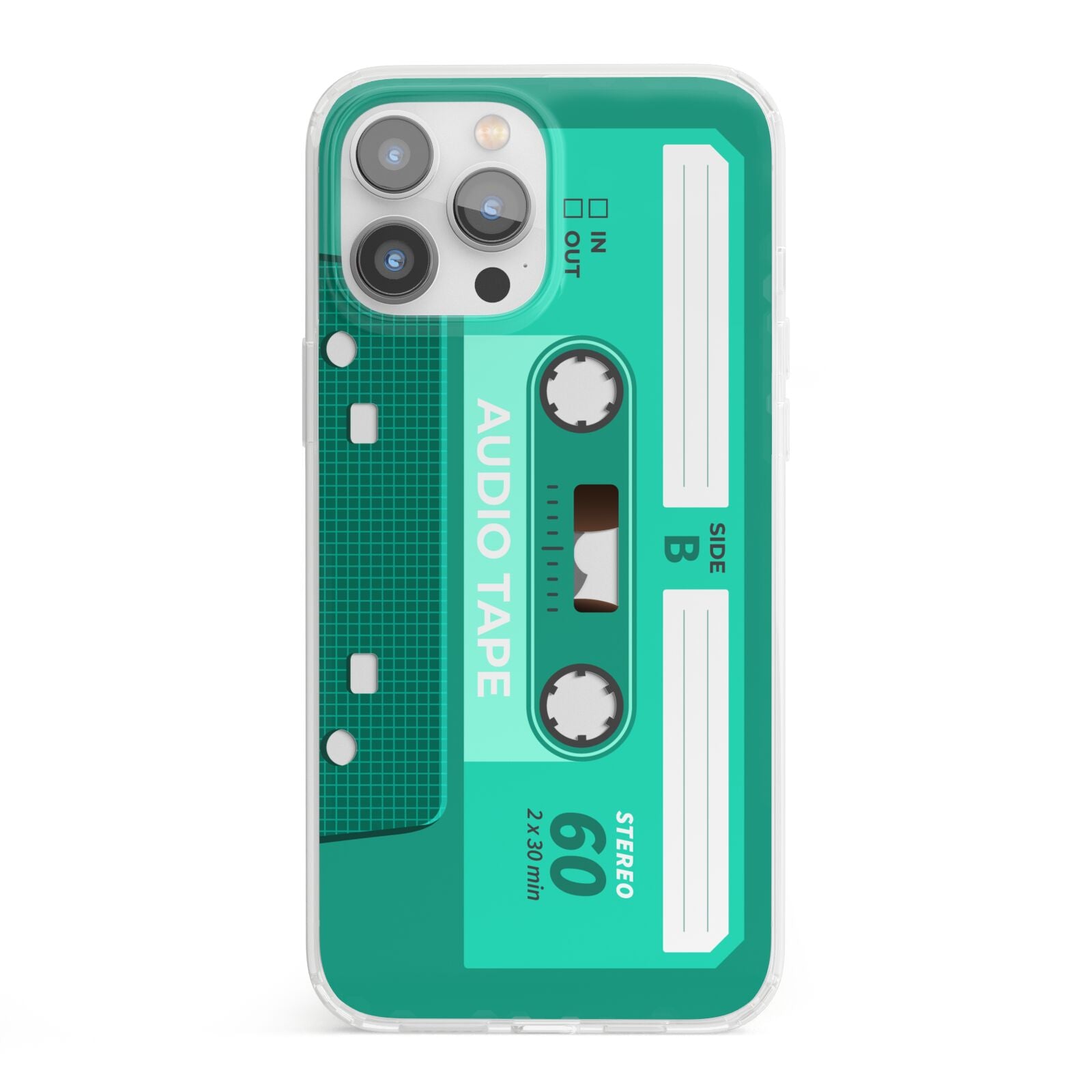 Retro Green Tape iPhone 13 Pro Max Clear Bumper Case