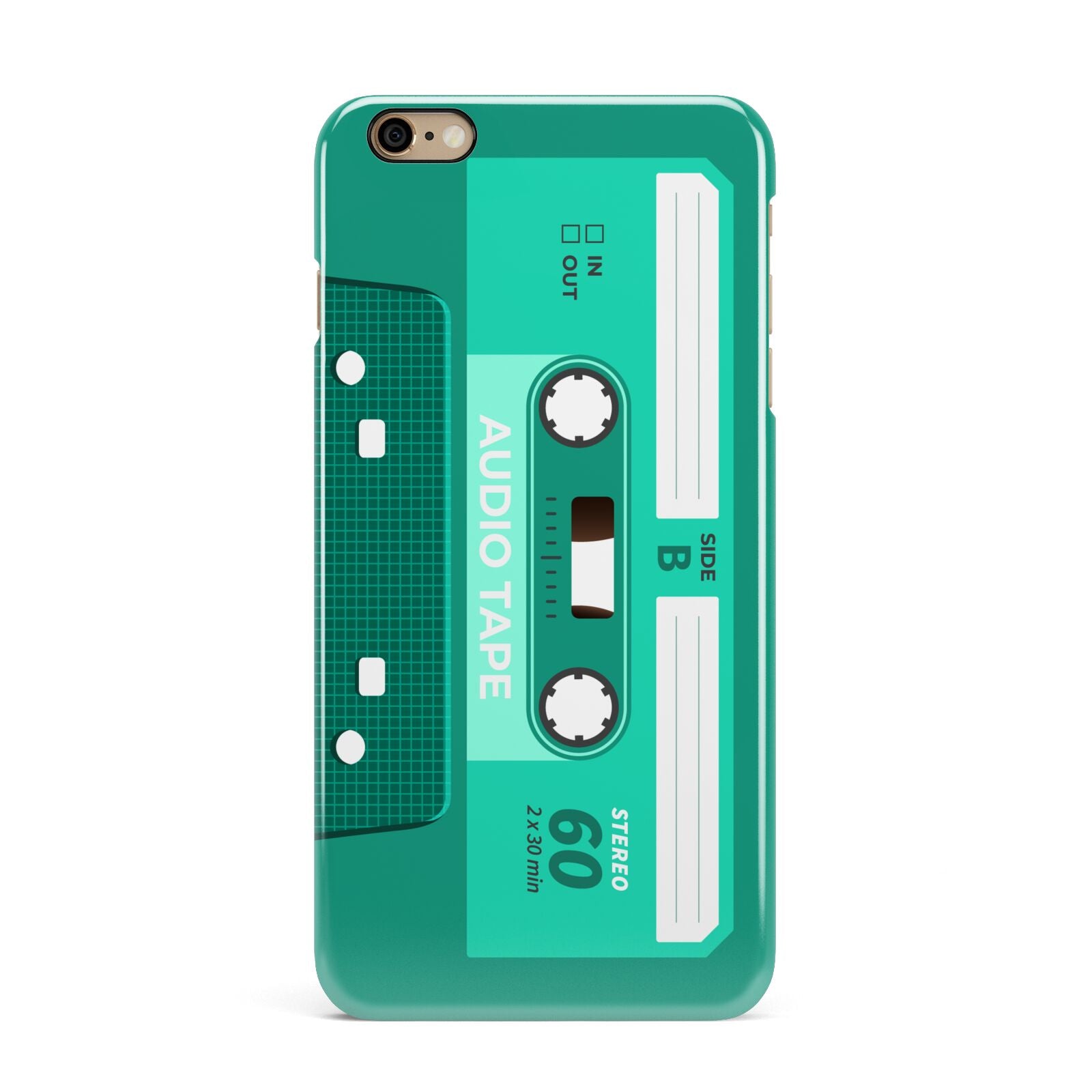 Retro Green Tape iPhone 6 Plus 3D Snap Case on Gold Phone