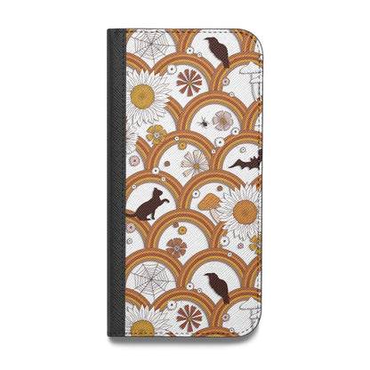 Retro Halloween Vegan Leather Flip iPhone Case