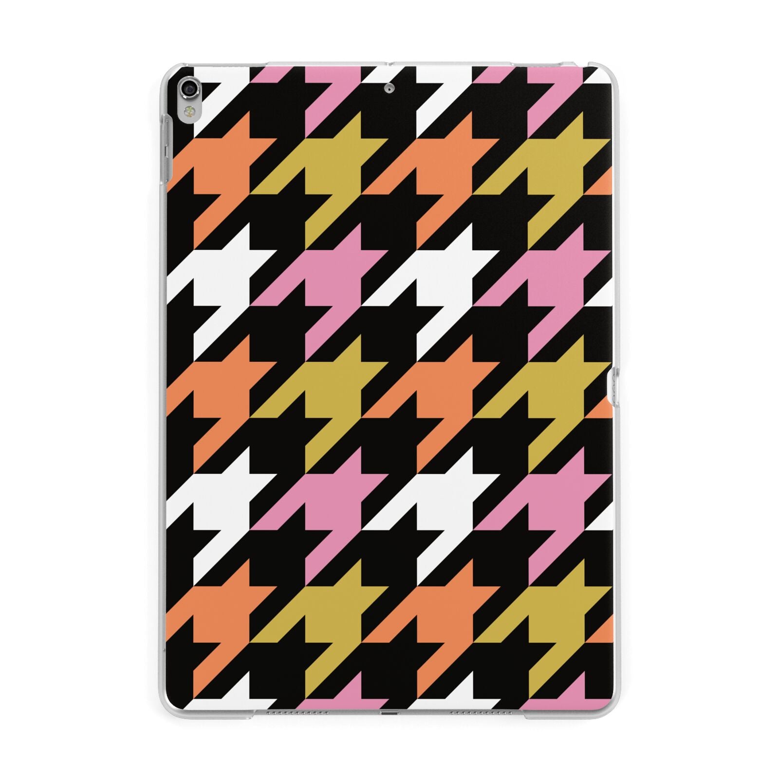 Retro Houndstooth Apple iPad Silver Case