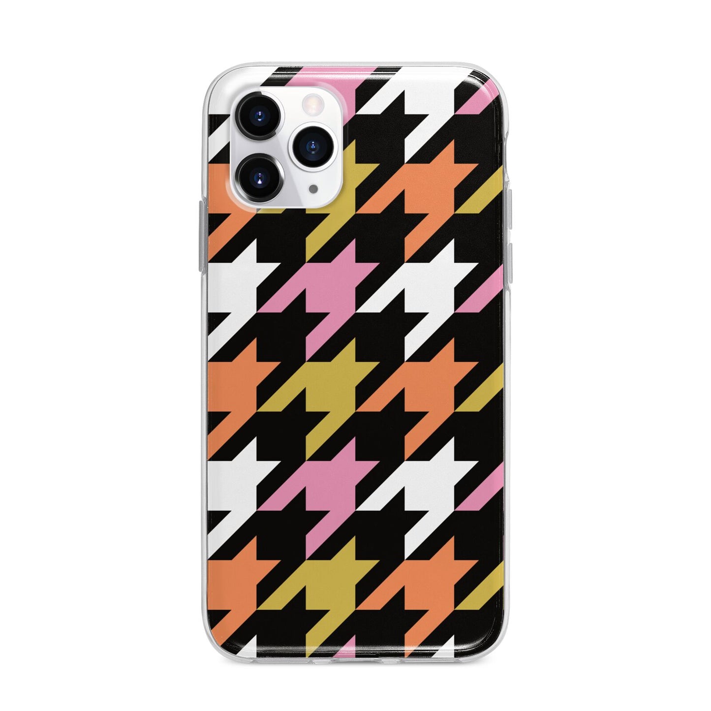 Retro Houndstooth Apple iPhone 11 Pro in Silver with Bumper Case