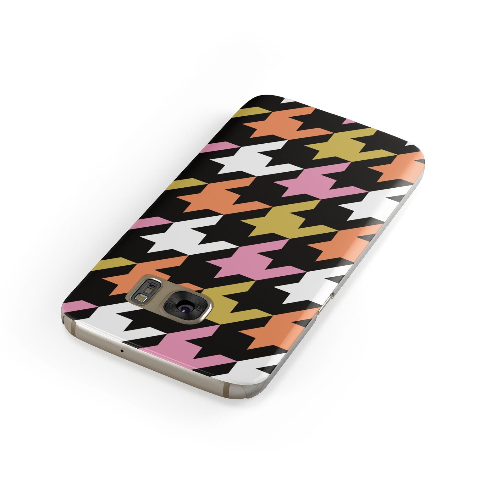 Retro Houndstooth Samsung Galaxy Case Front Close Up