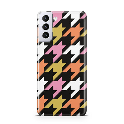 Retro Houndstooth Samsung S21 Plus Case