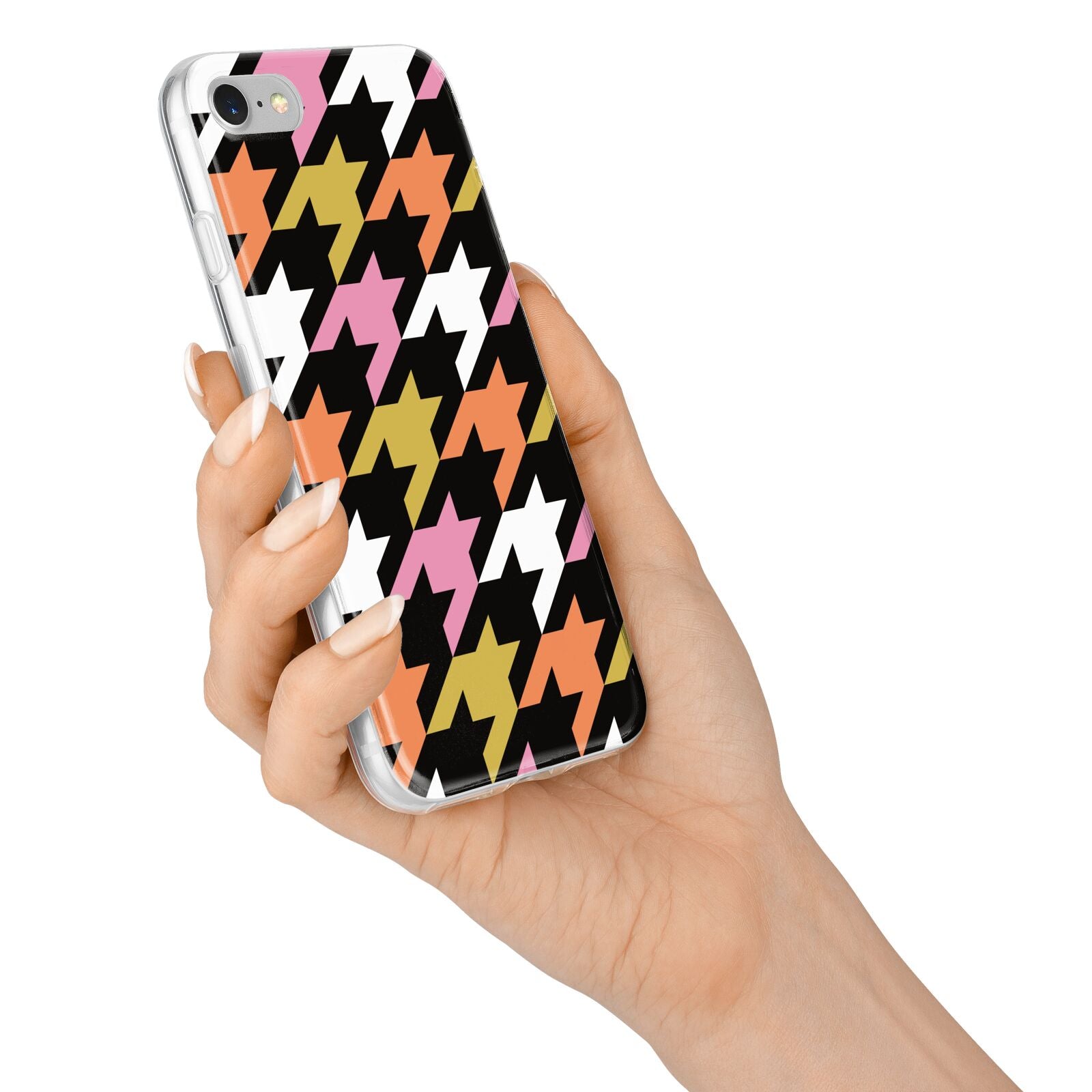 Retro Houndstooth iPhone 7 Bumper Case on Silver iPhone Alternative Image