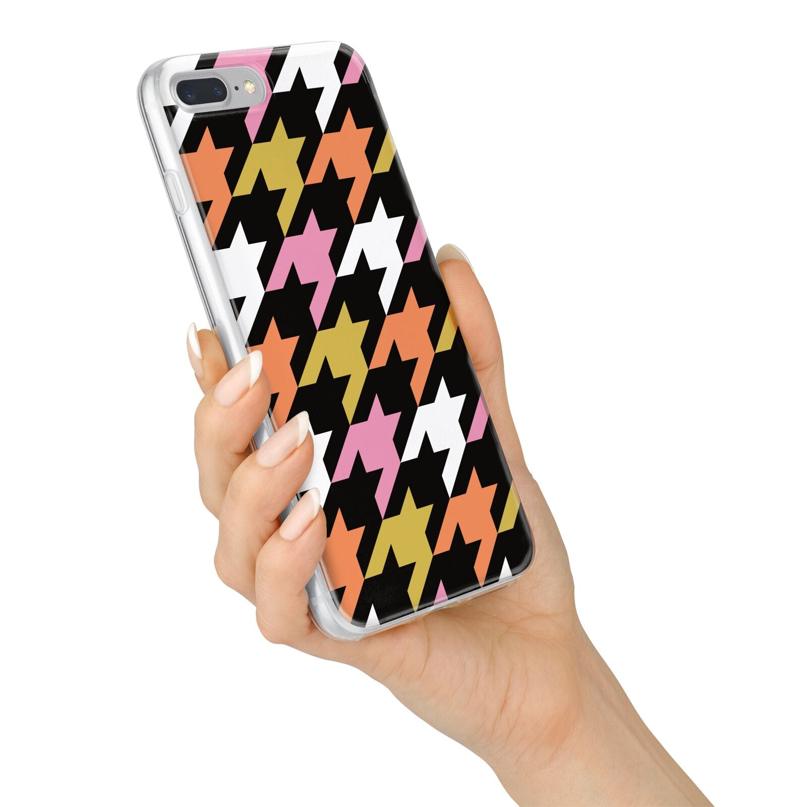 Retro Houndstooth iPhone 7 Plus Bumper Case on Silver iPhone Alternative Image