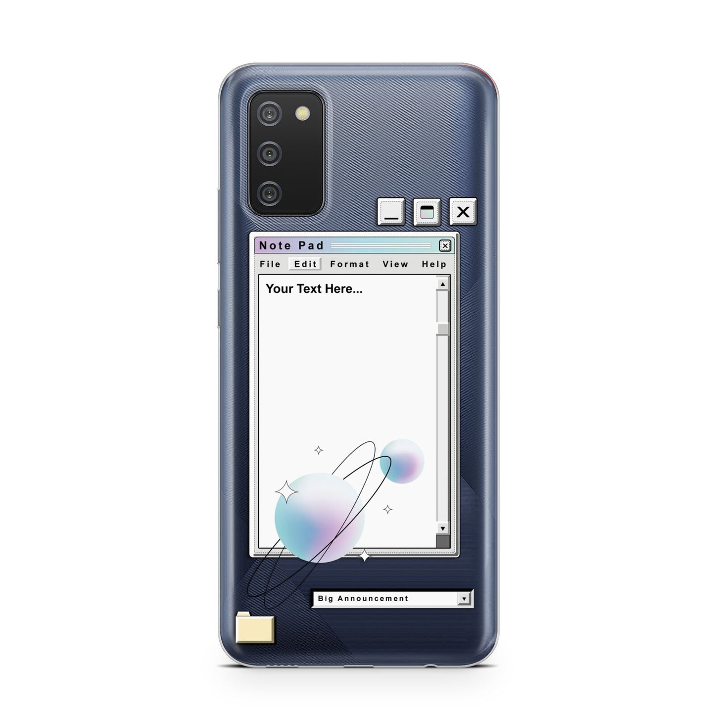 Retro Note Pad Samsung A02s Case