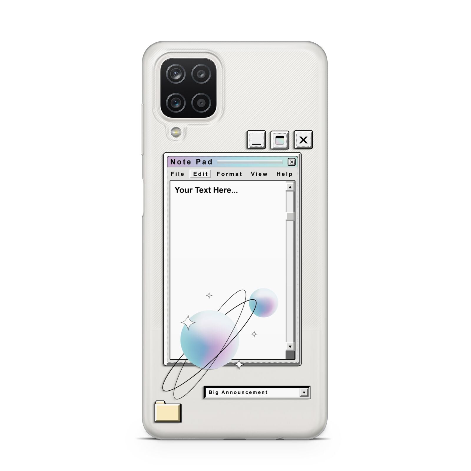 Retro Note Pad Samsung A12 Case