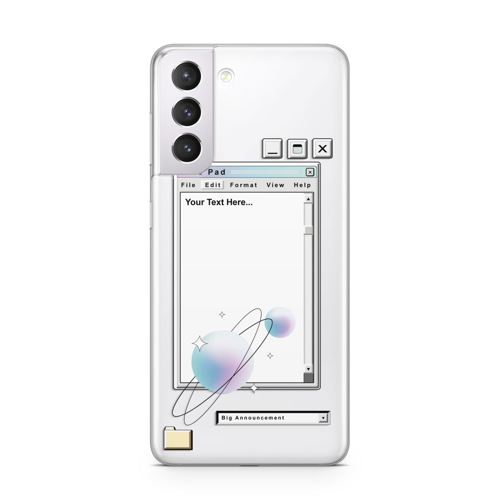 Retro Note Pad Samsung S21 Case
