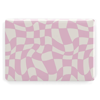 Retro Pink Check Apple MacBook Case