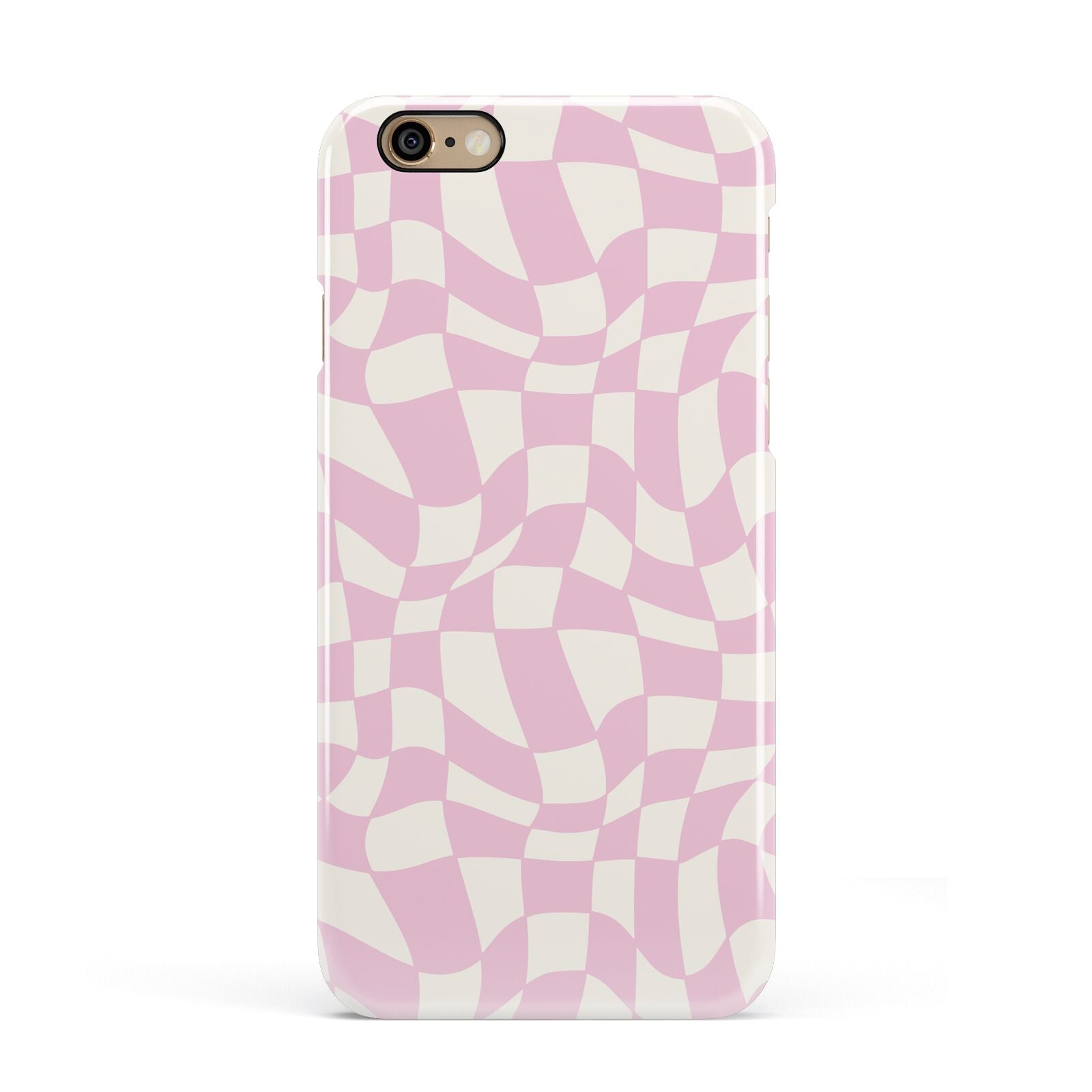 Retro Pink Check Apple iPhone 6 3D Snap Case