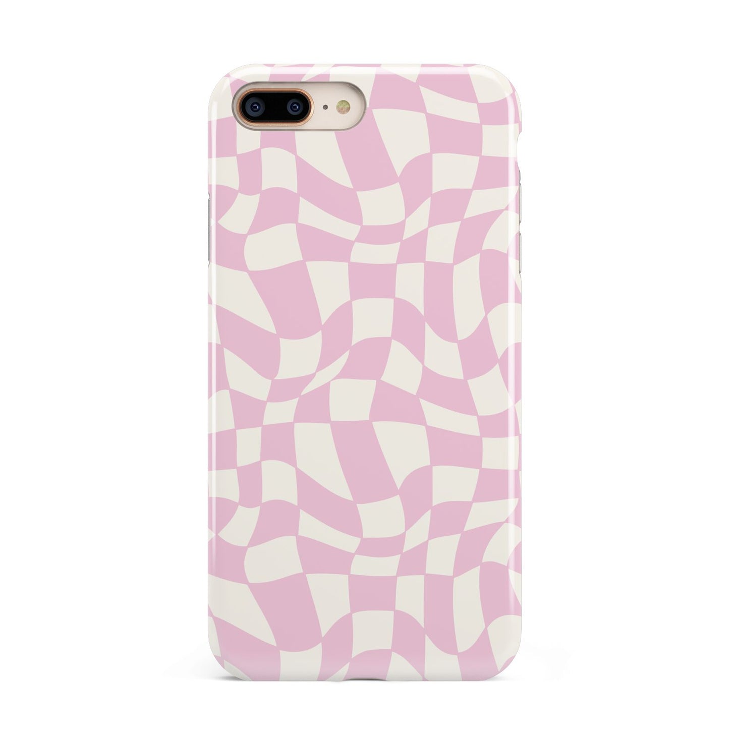 Retro Pink Check Apple iPhone 7 8 Plus 3D Tough Case