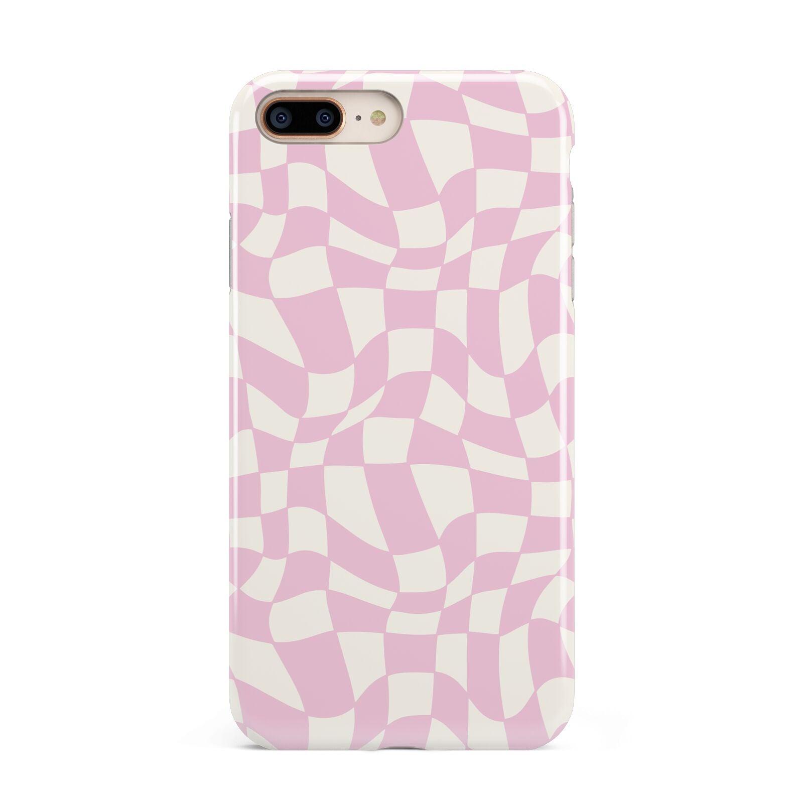 Retro Pink Check Apple iPhone 7 8 Plus 3D Tough Case