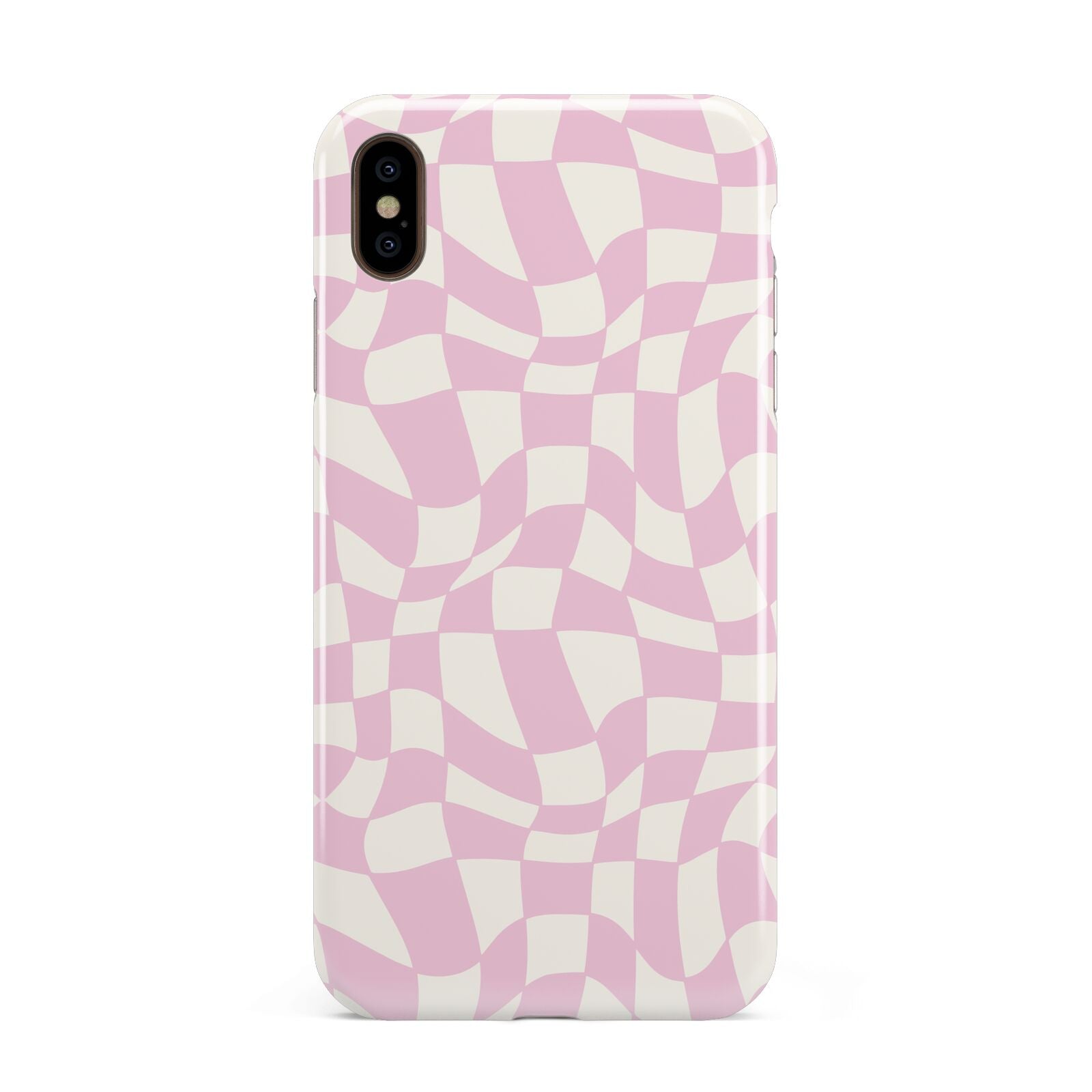 Retro Pink Check Apple iPhone Xs Max 3D Tough Case