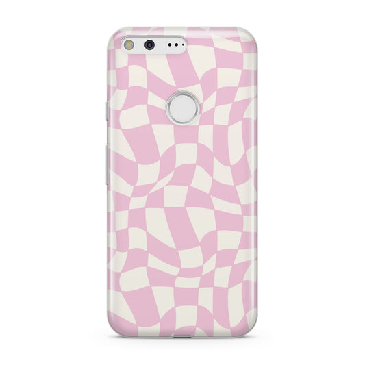 Retro Pink Check Google Pixel Case