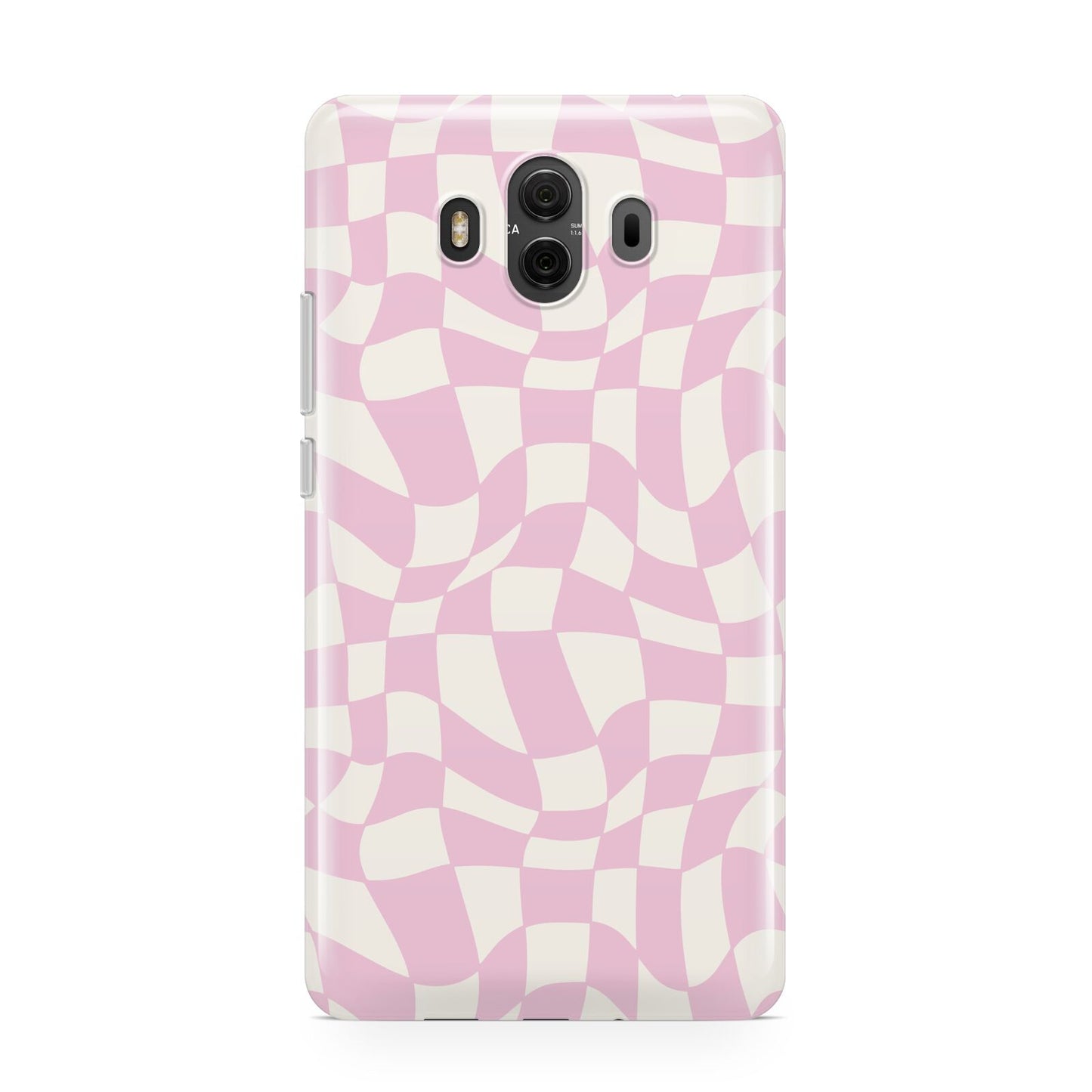 Retro Pink Check Huawei Mate 10 Protective Phone Case