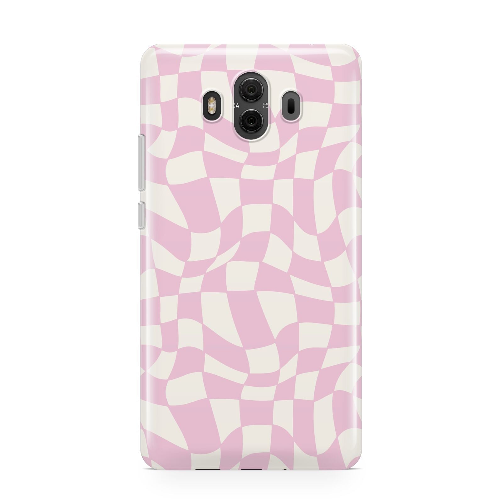 Retro Pink Check Huawei Mate 10 Protective Phone Case