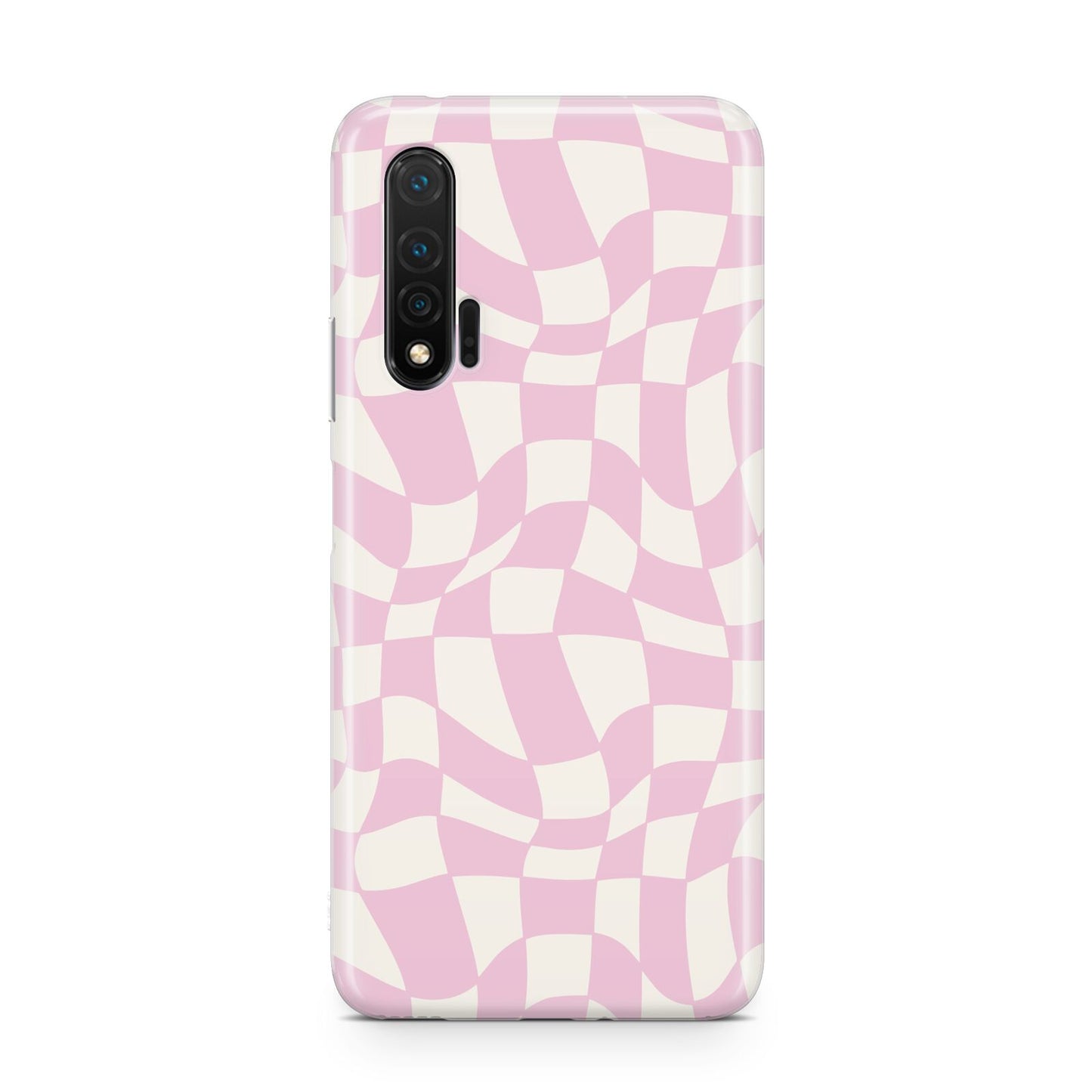 Retro Pink Check Huawei Nova 6 Phone Case