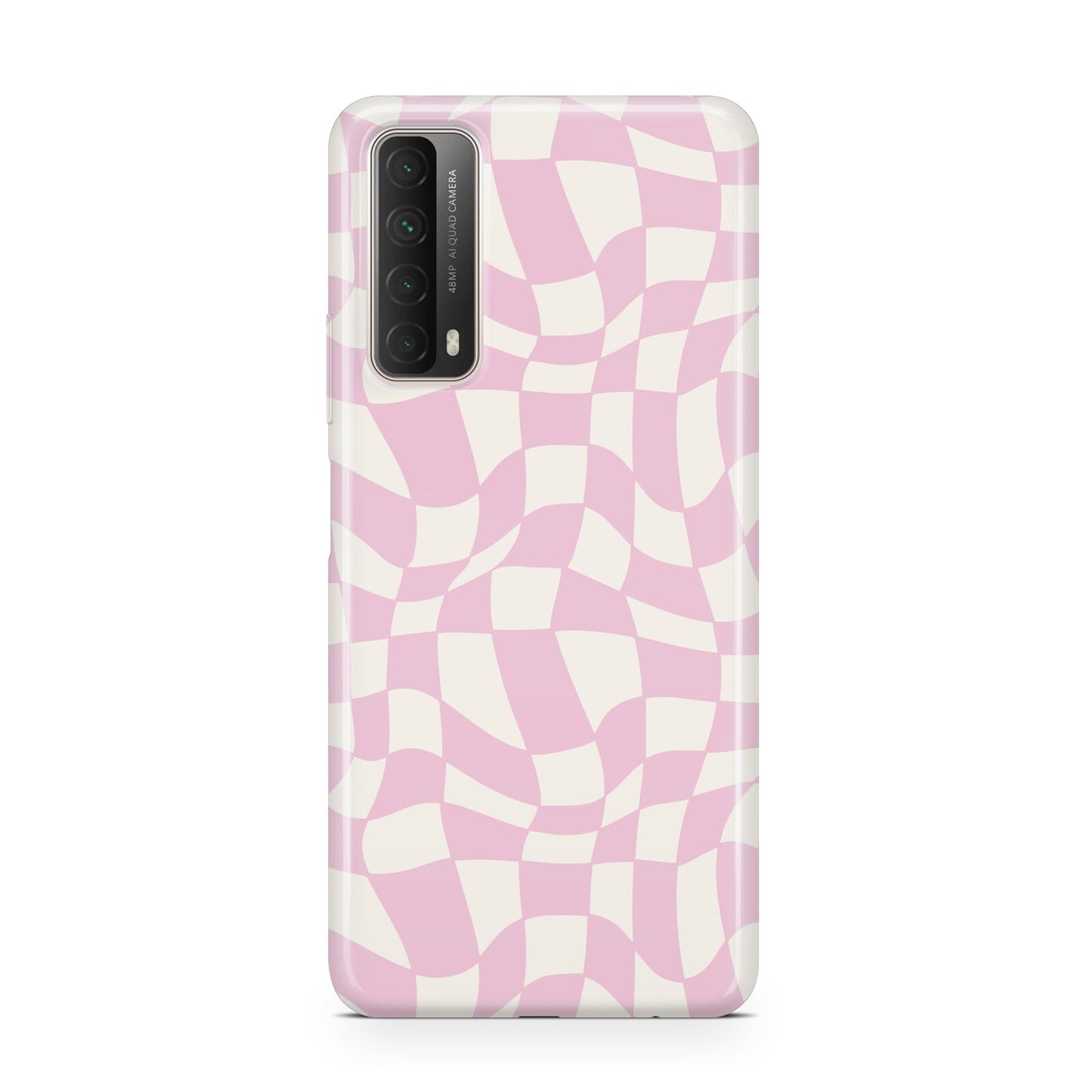 Retro Pink Check Huawei P Smart 2021