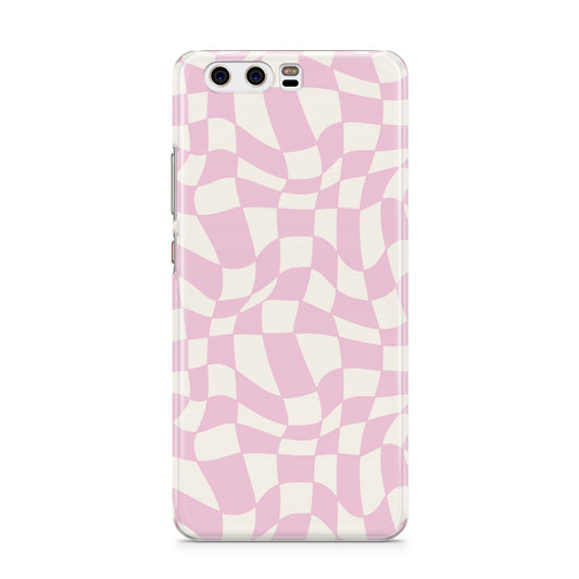 Retro Pink Check Huawei P10 Phone Case