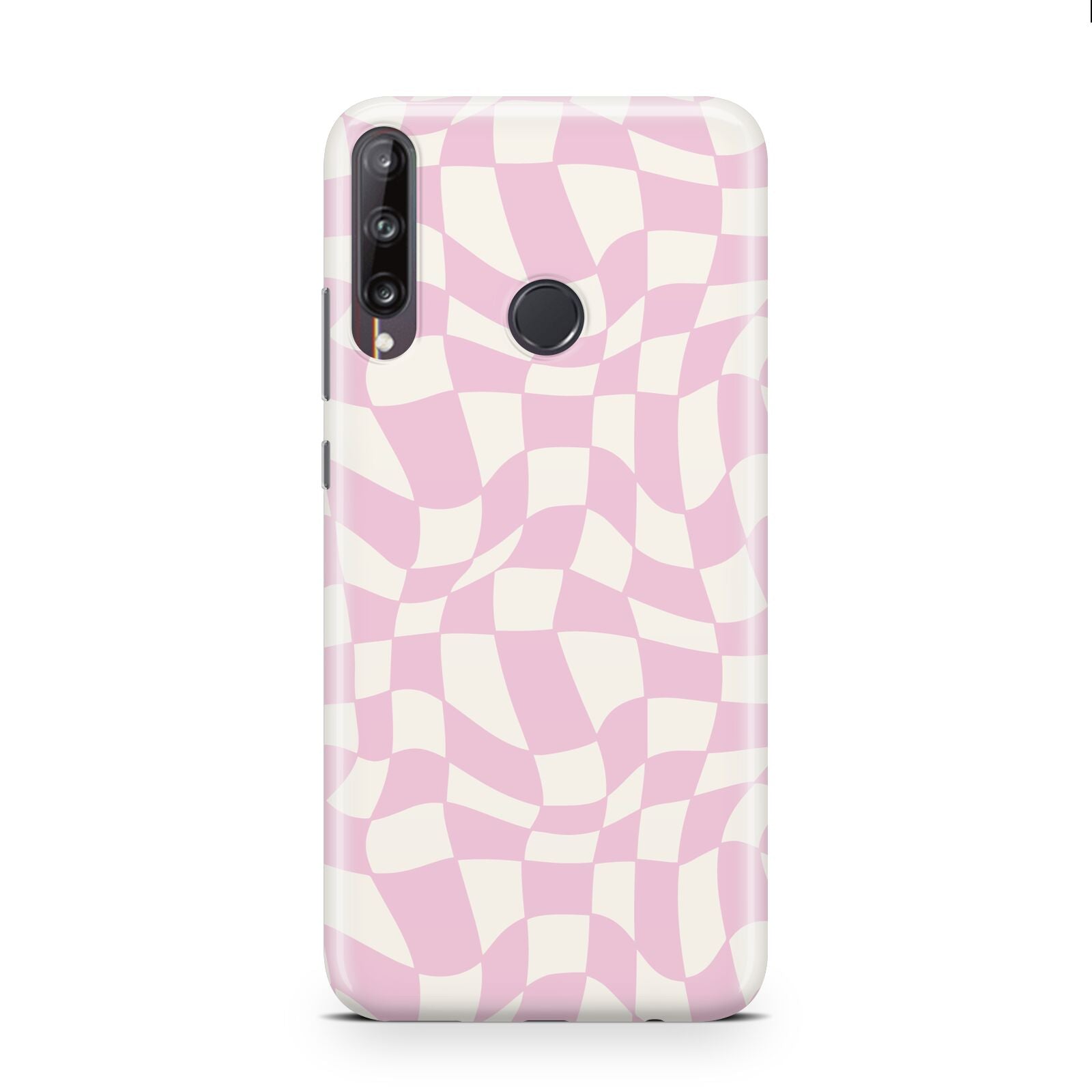 Retro Pink Check Huawei P40 Lite E Phone Case